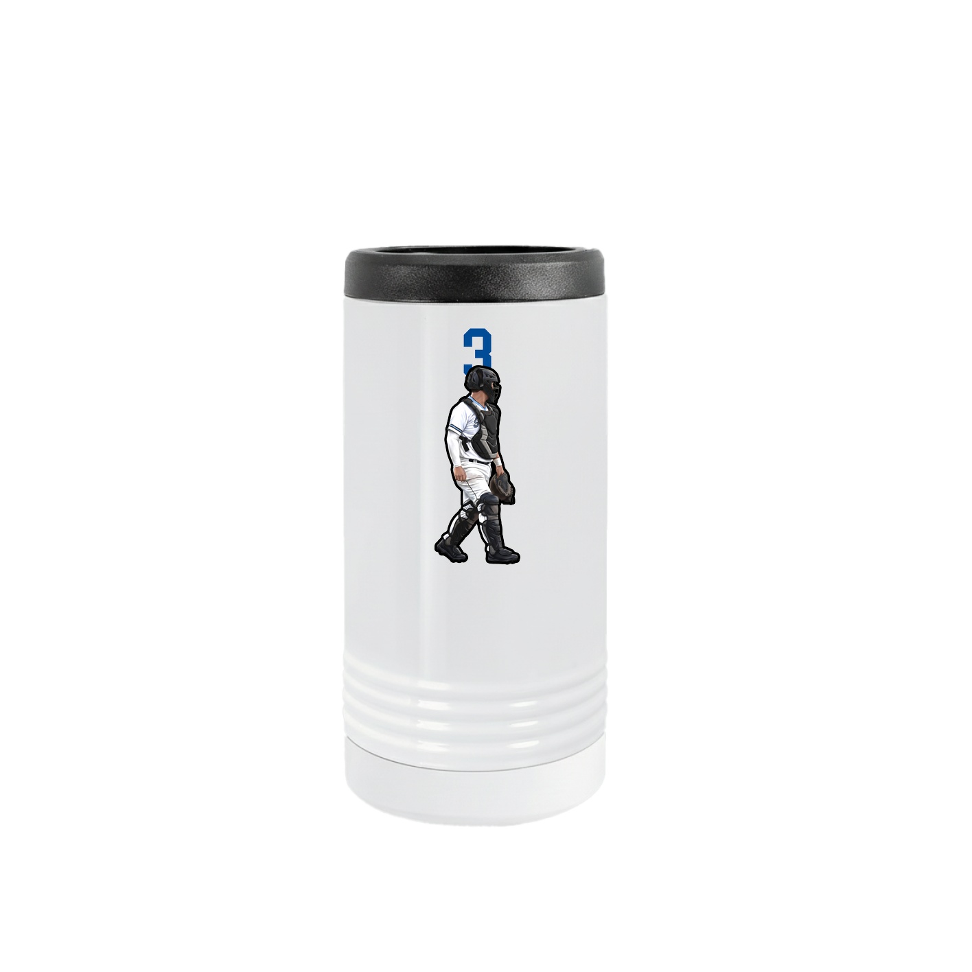 Slim Beverage Holder — Number Top in White