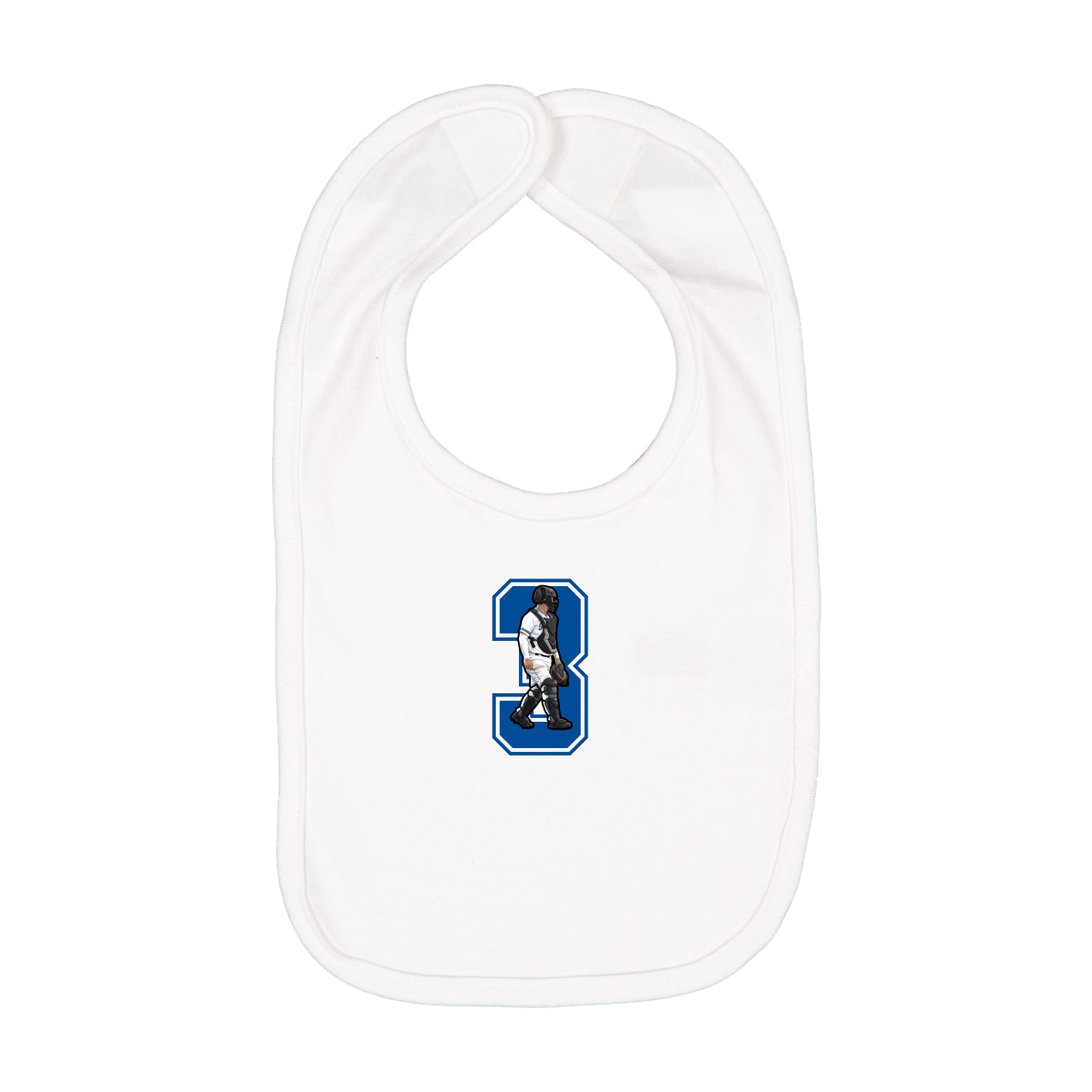 Infant Bib — Number in White