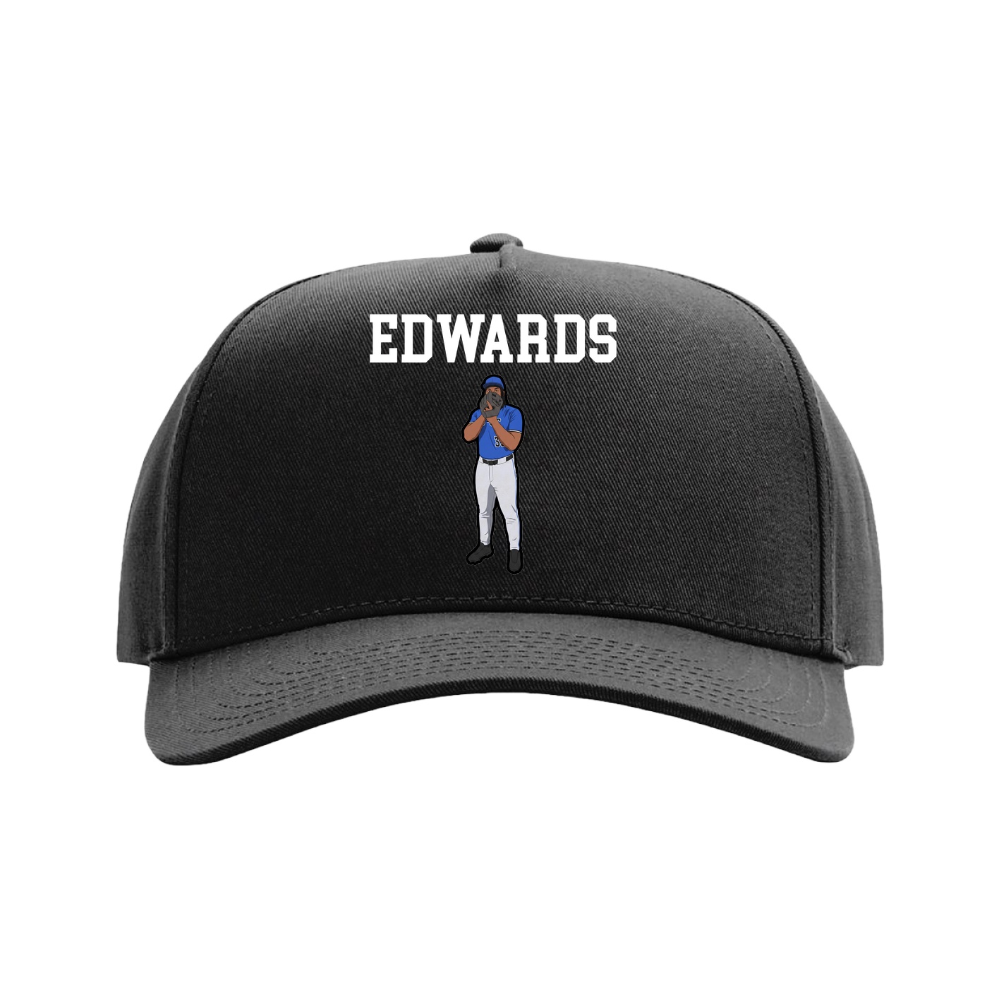 Full Fabric Five-Panel Champ Cap — Shirsey in Black