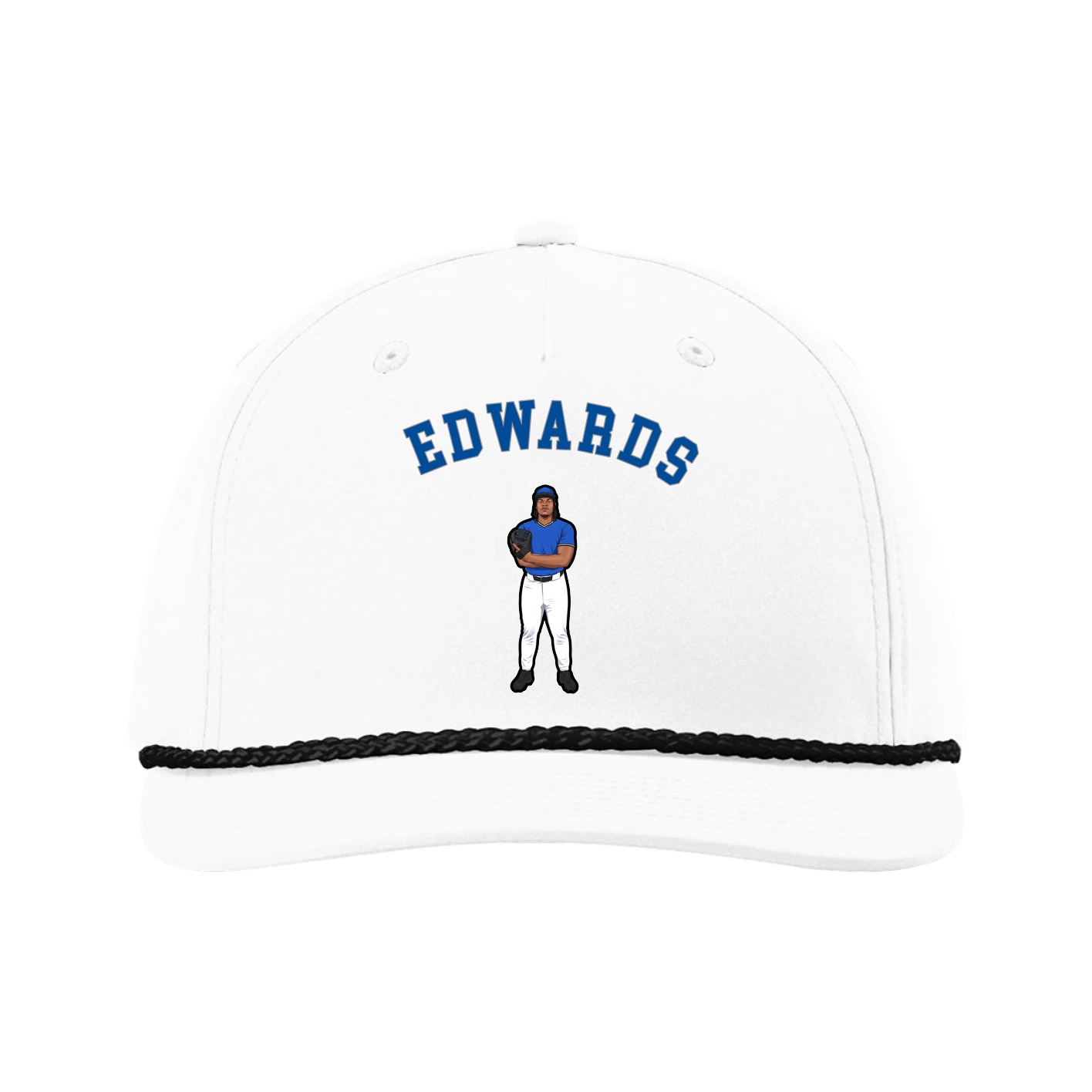 Five-Panel Classic Rope Cap — Shirsey Arch in White