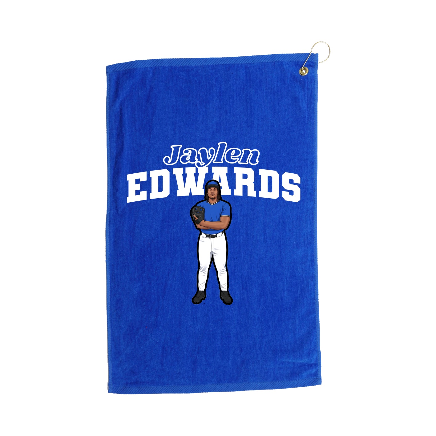 Golf Towel — Name Arch in Royal