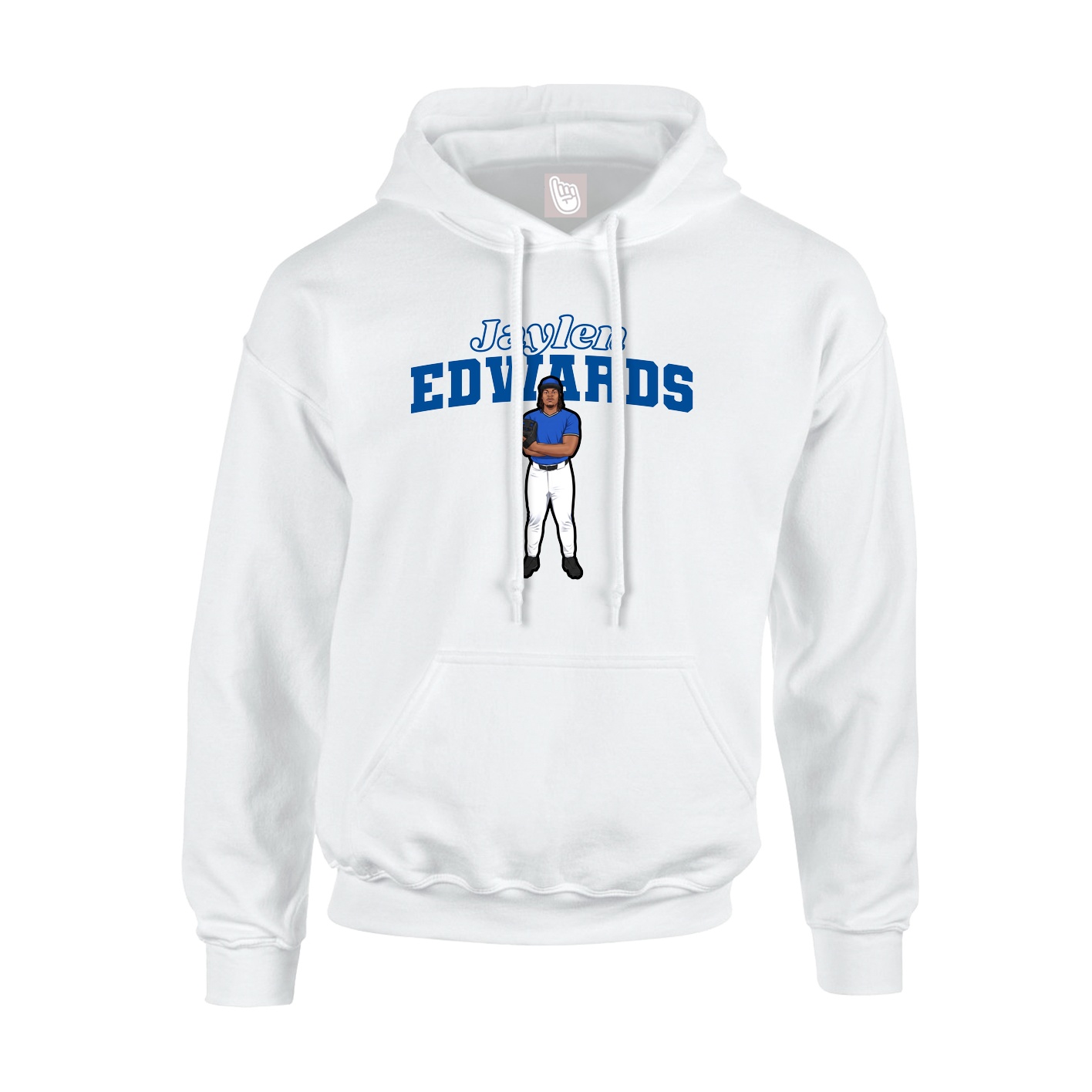 Hoodie — Name Arch in White