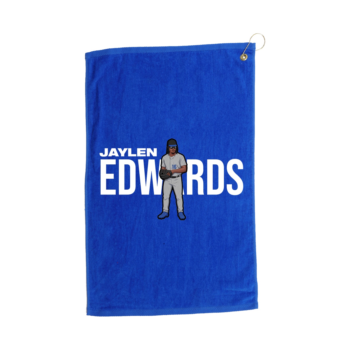 Golf Towel — Player Name in Royal