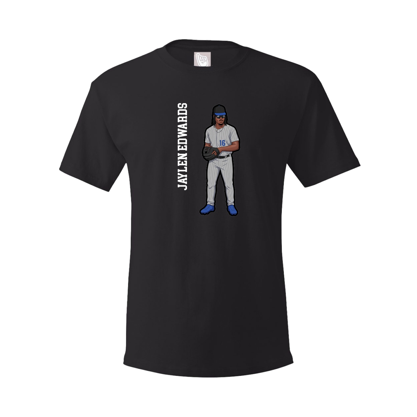 Youth Tee — Name Vertical in Black