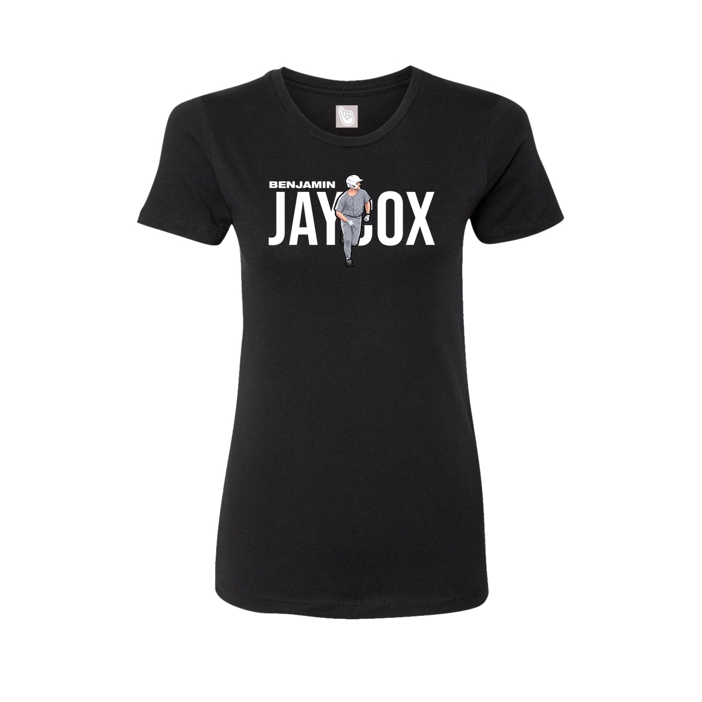 Fitted Women's Tee — Player Name in Black