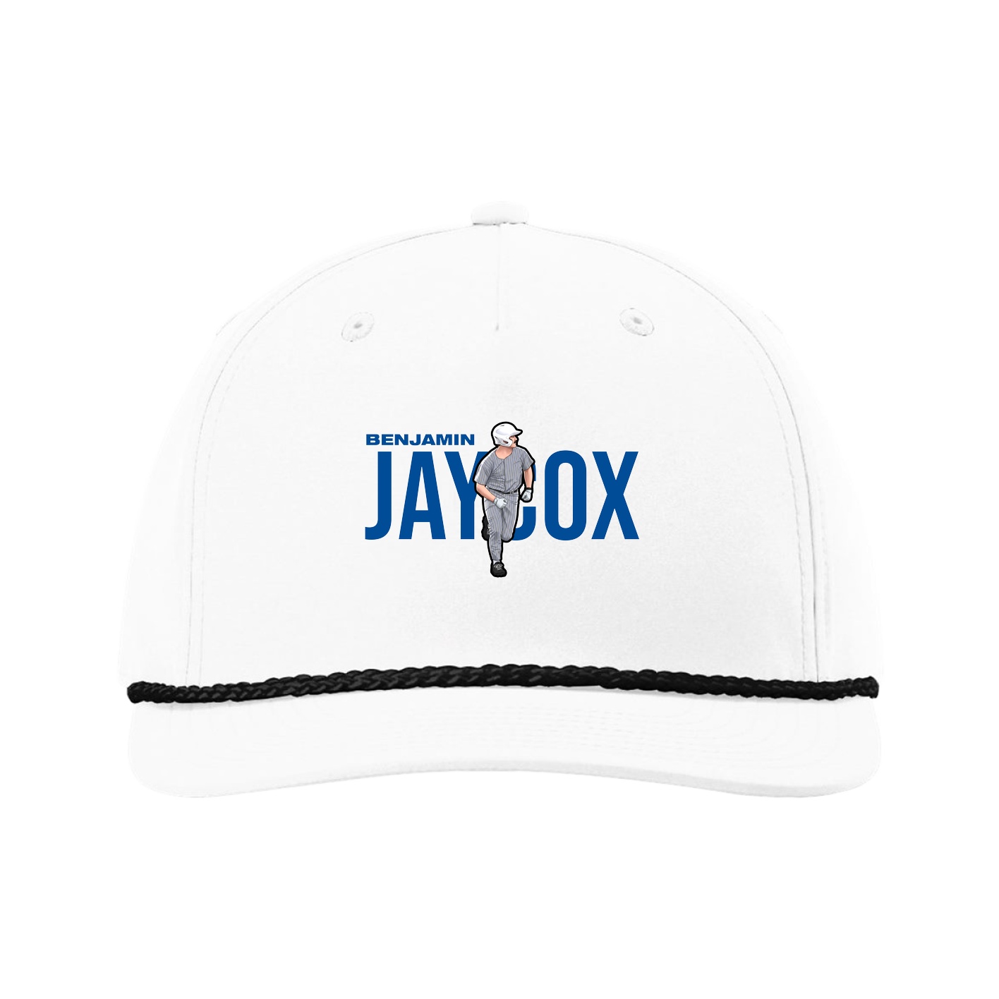 Five-Panel Classic Rope Cap — Player Name in White
