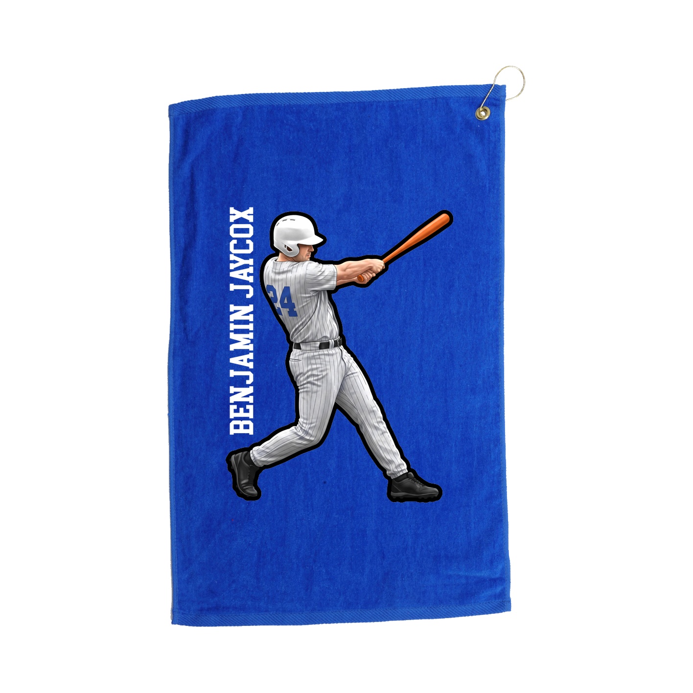 Golf Towel — Name Vertical in Royal