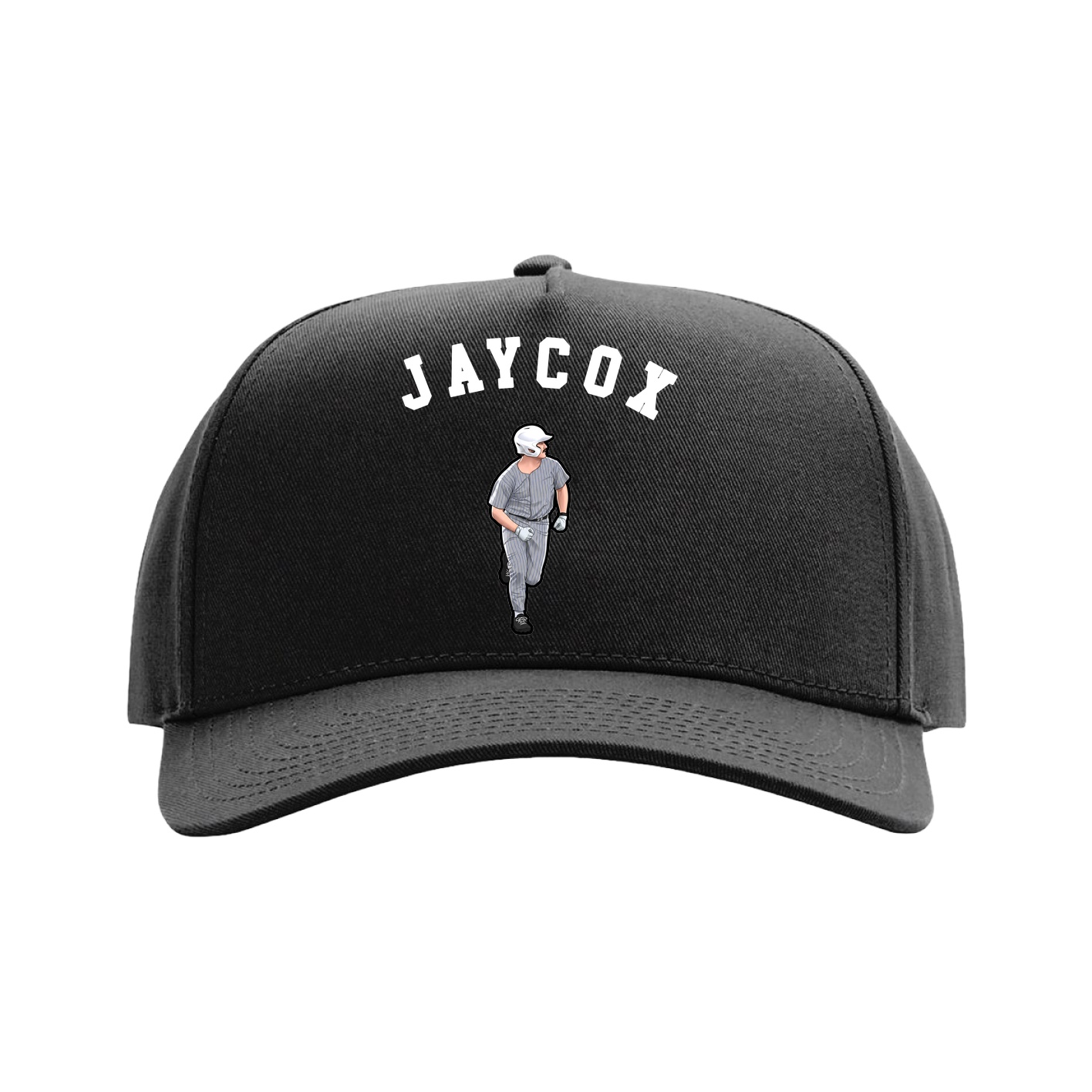 Full Fabric Five-Panel Champ Cap — Shirsey Arch in Black