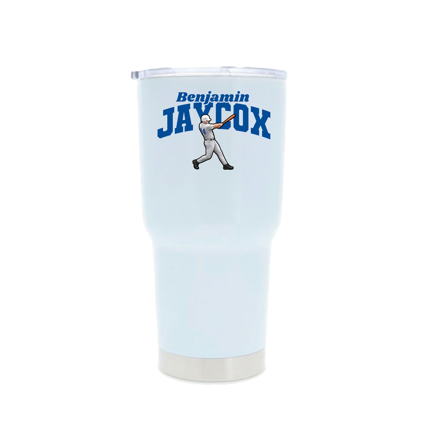 30oz Stainless Steel Tumbler — Signature Arch in White
