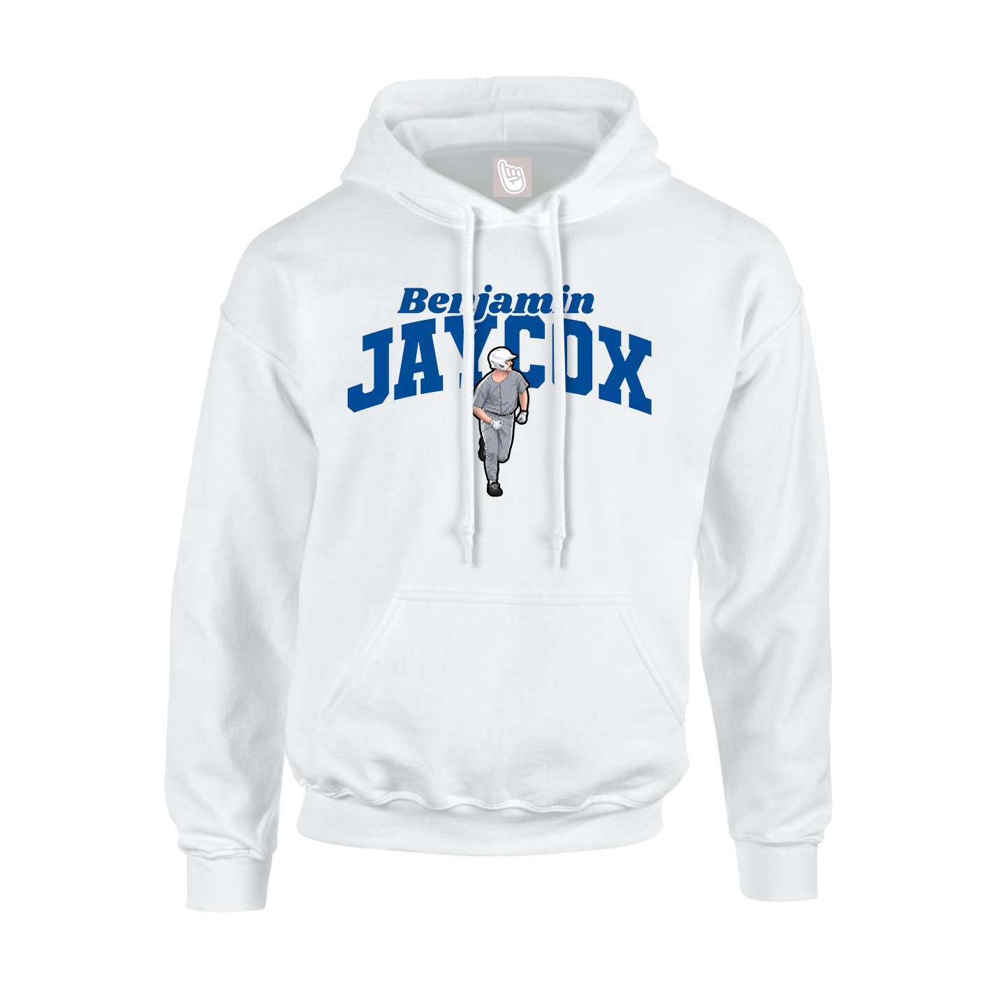 Youth Hoodie — Signature Arch in White