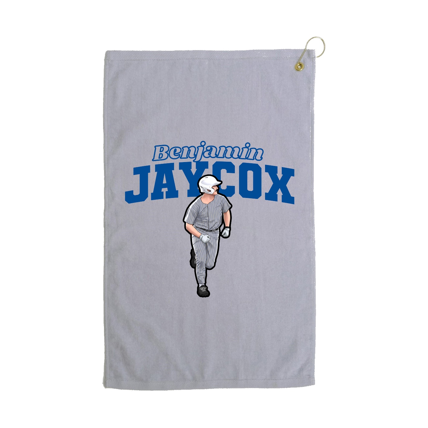Golf Towel — Name Arch in Grey