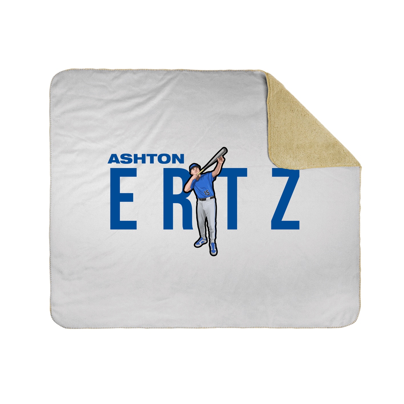 Throw Blanket — Player Name in White