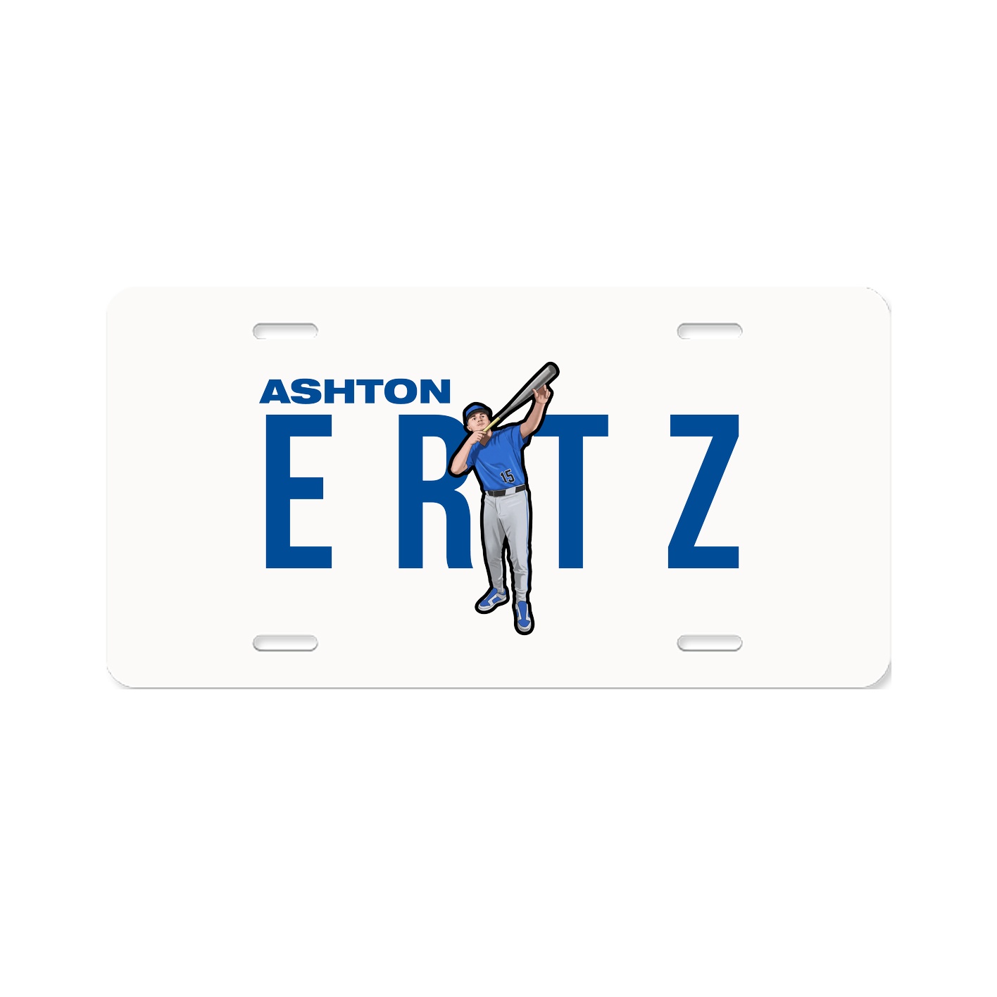 License Plate — Player Name in Classic