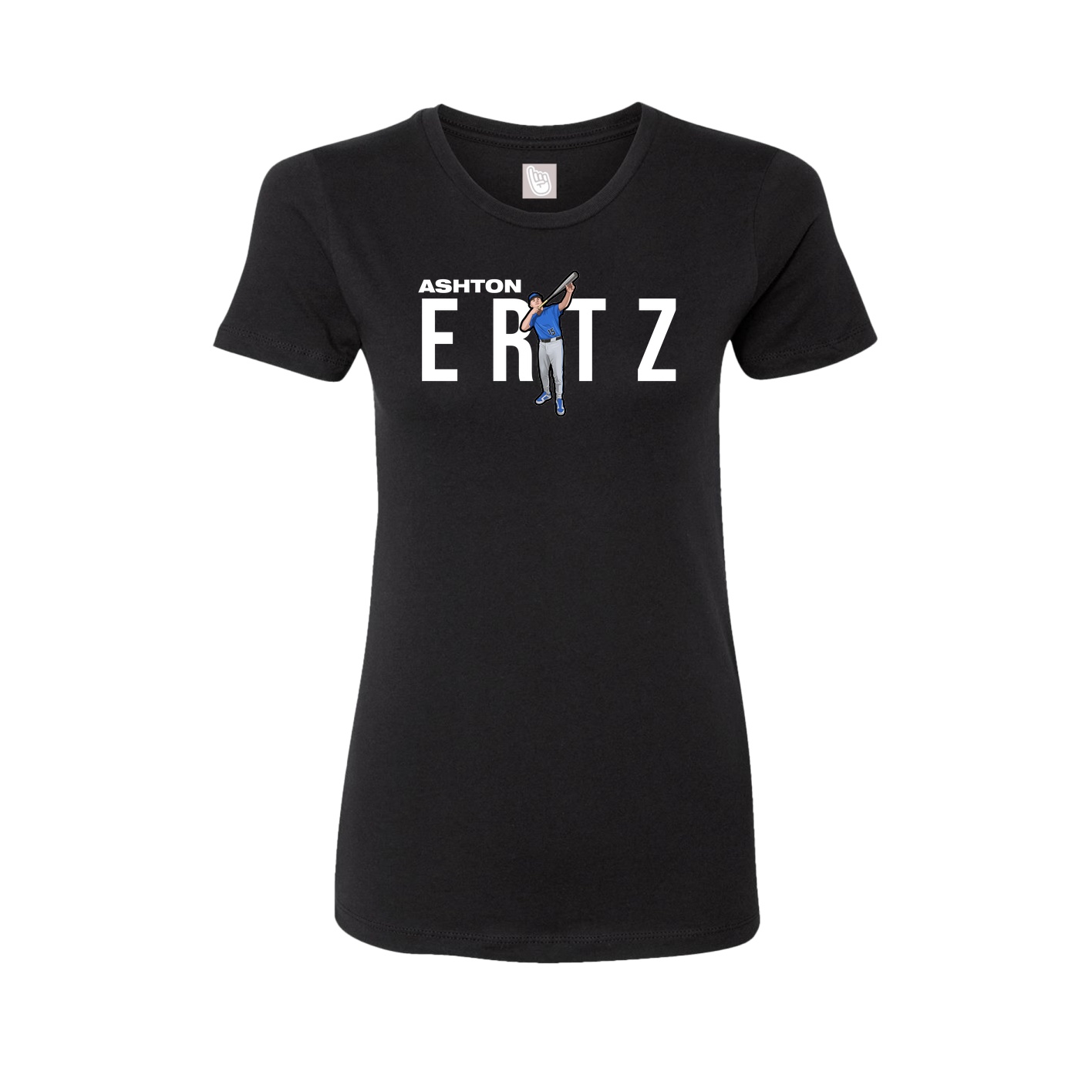 Fitted Women's Tee — Player Name in Black