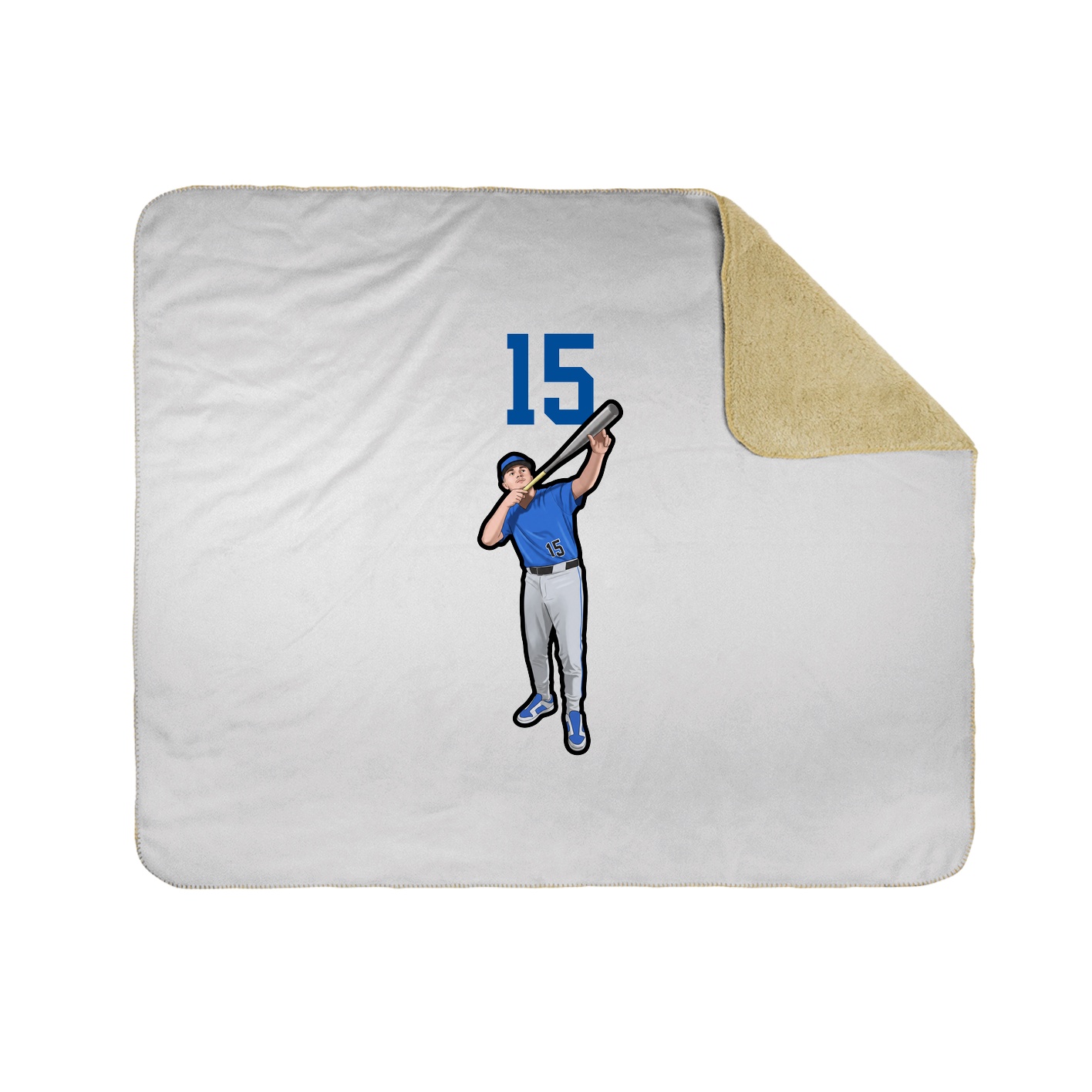 Throw Blanket — Number Top in White