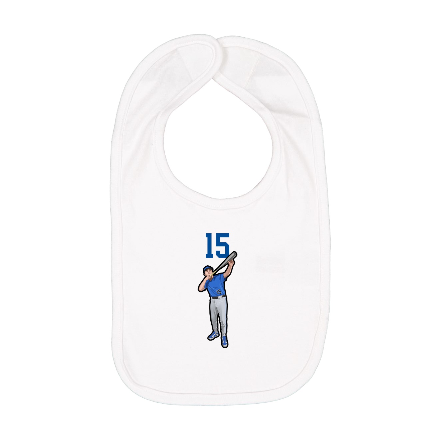 Infant Bib — Number Top in White