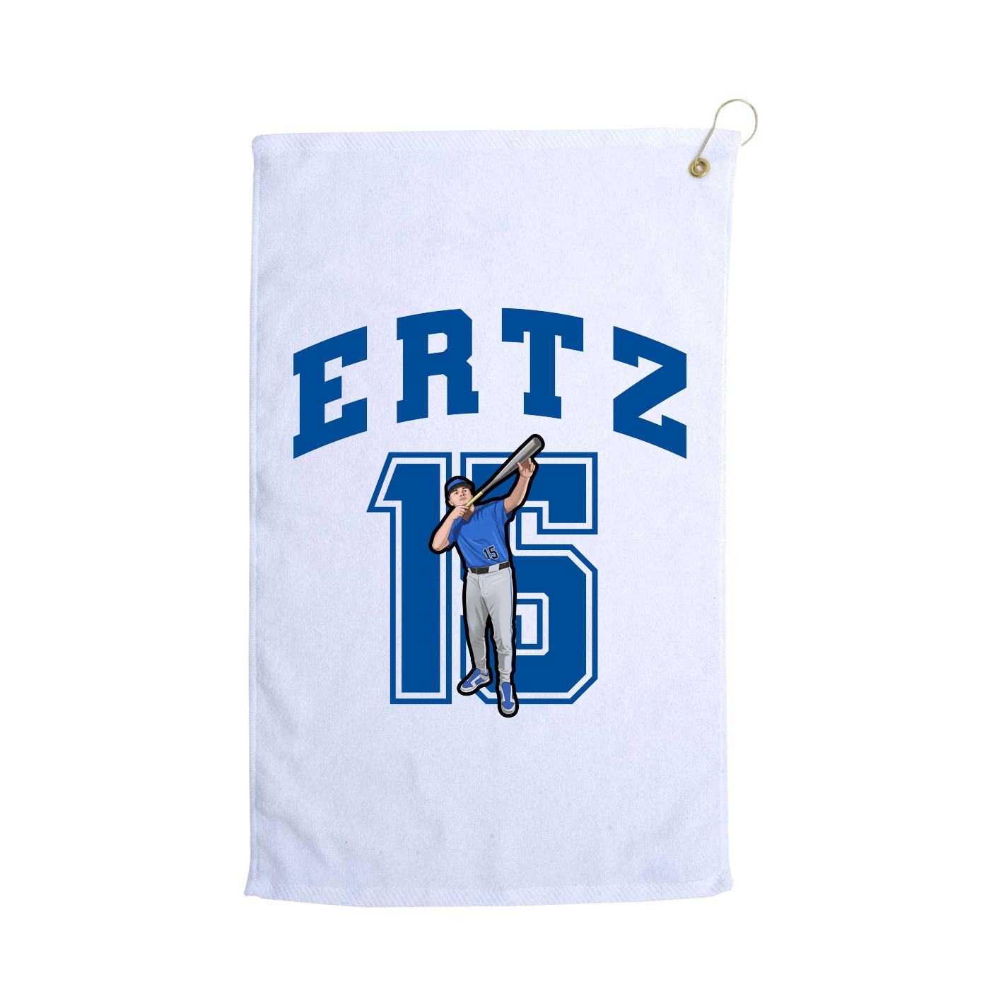 Golf Towel — Number in White