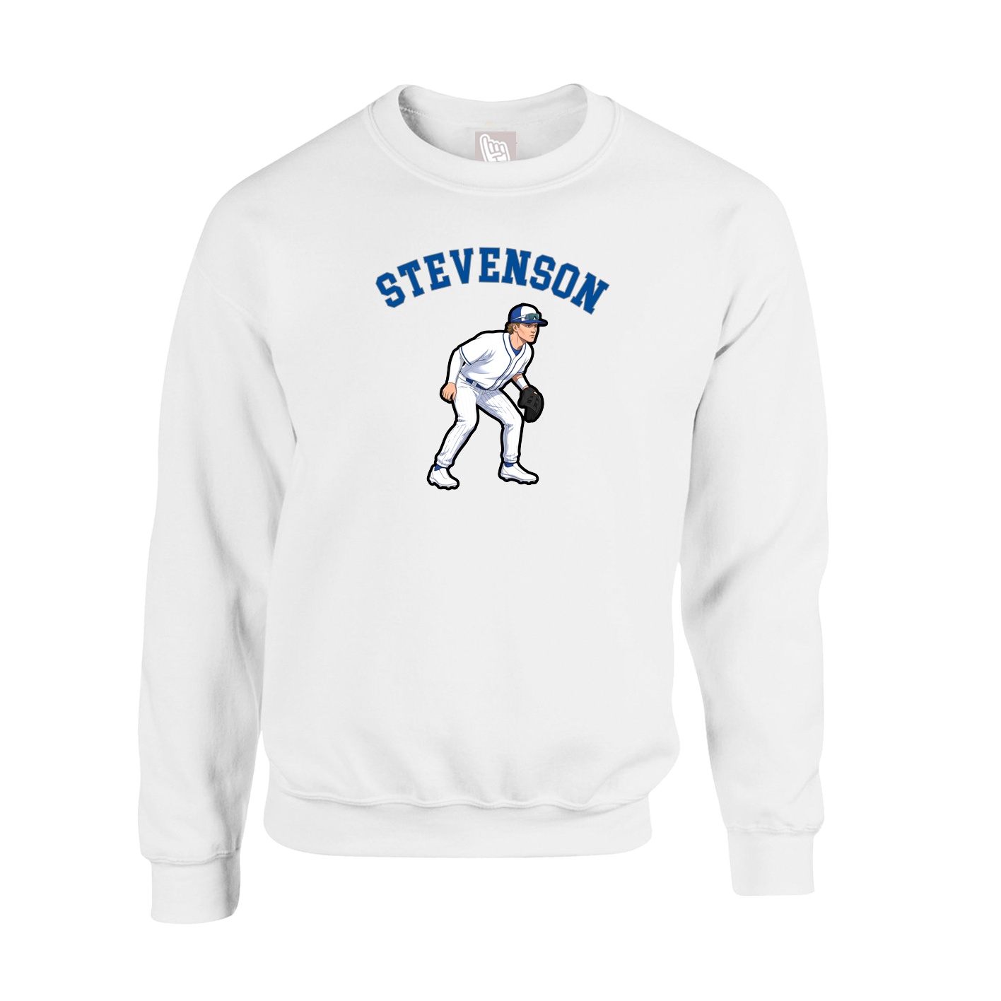 Fleece Crew — Shirsey Arch in White