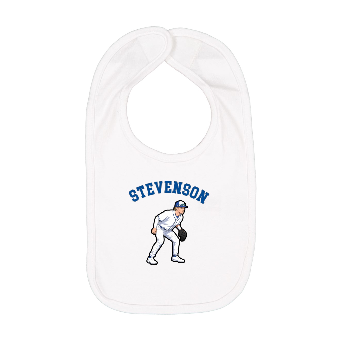 Infant Bib — Shirsey Arch in White