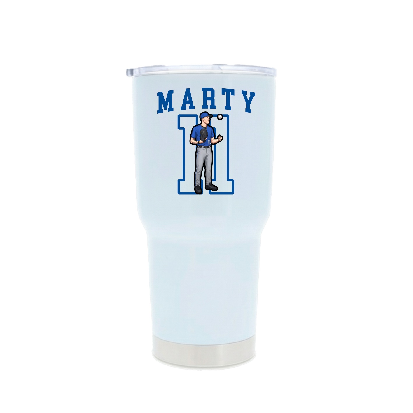 30oz Stainless Steel Tumbler — Shirsey in White