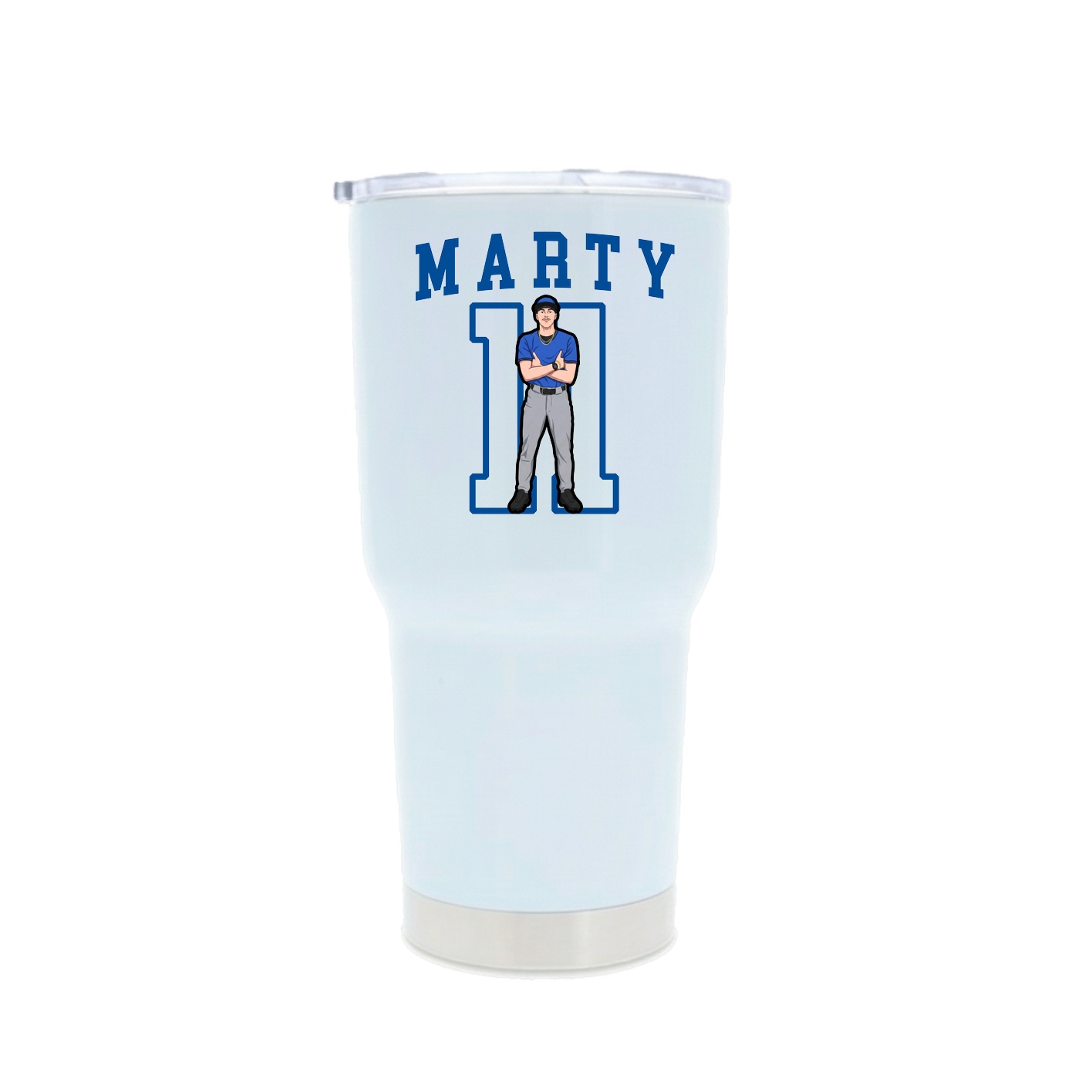 30oz Stainless Steel Tumbler — Shirsey in White