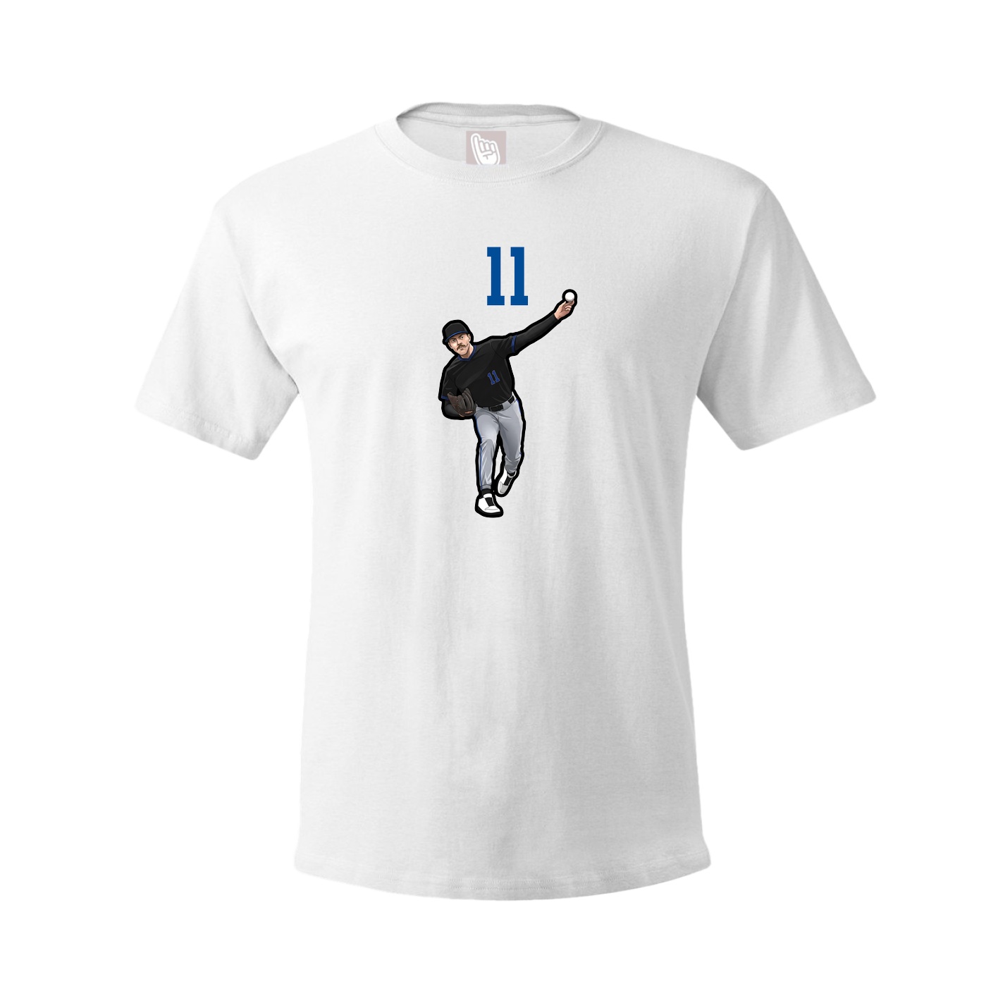 Youth Tee — Number Top in White