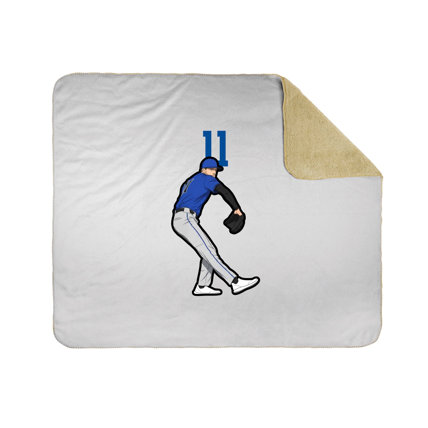 Throw Blanket — Number Top in White