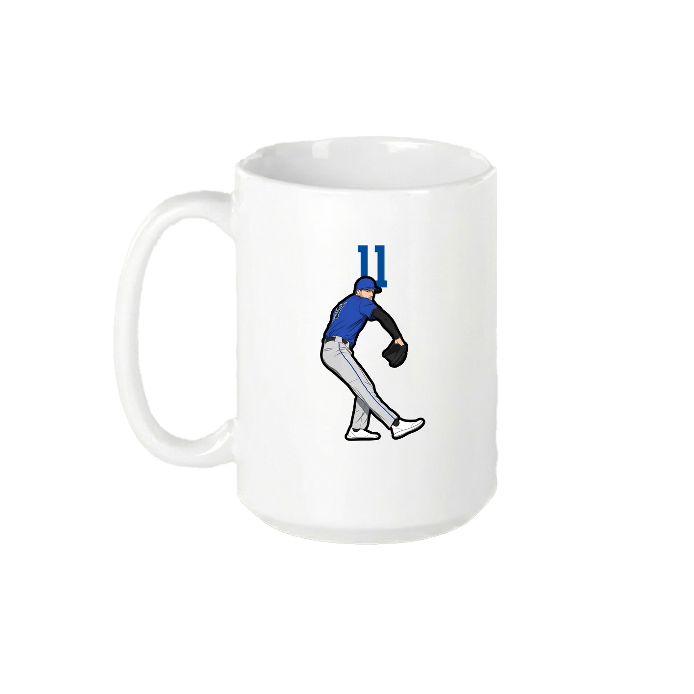 15oz Coffee Mug — Number Top in White
