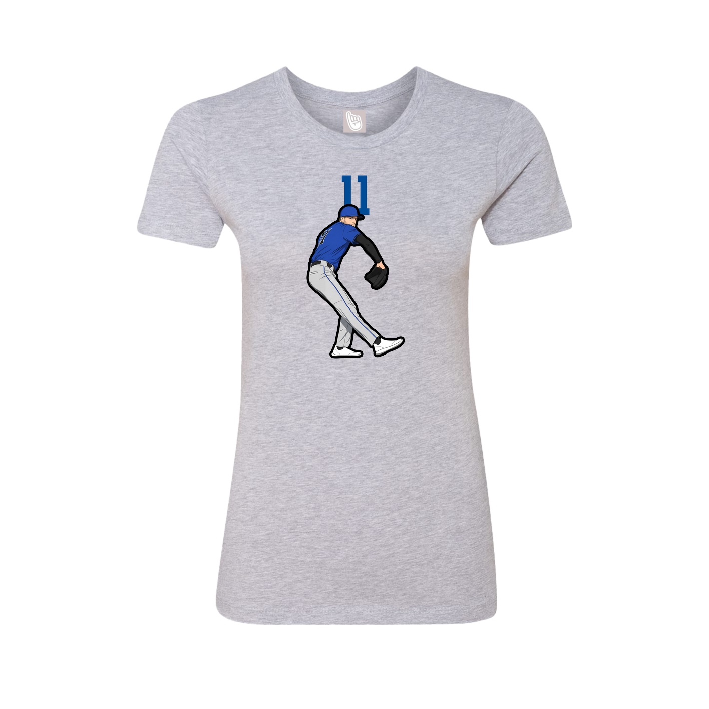 Womens Tee — Number Top in Grey