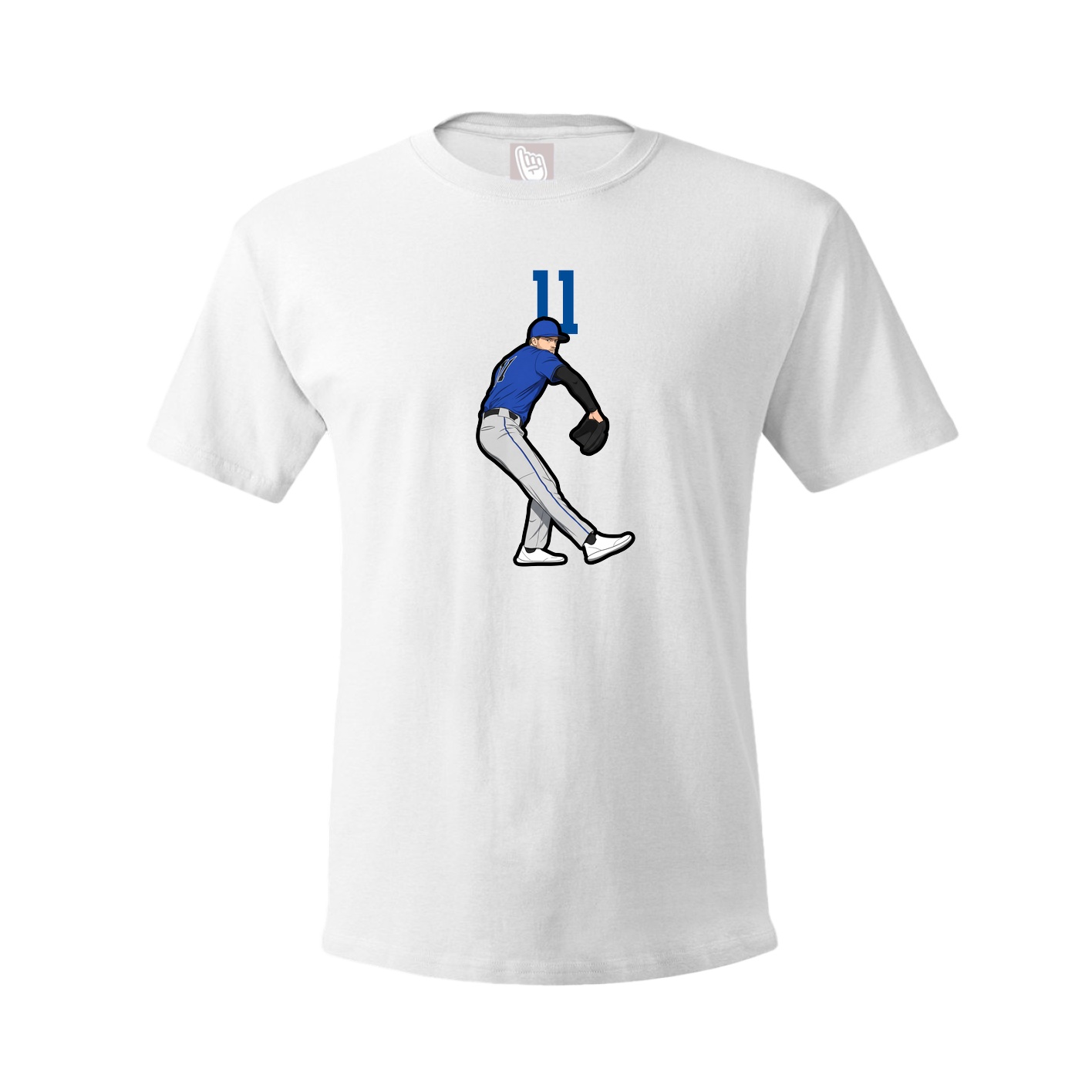 Youth Tee — Number Top in White