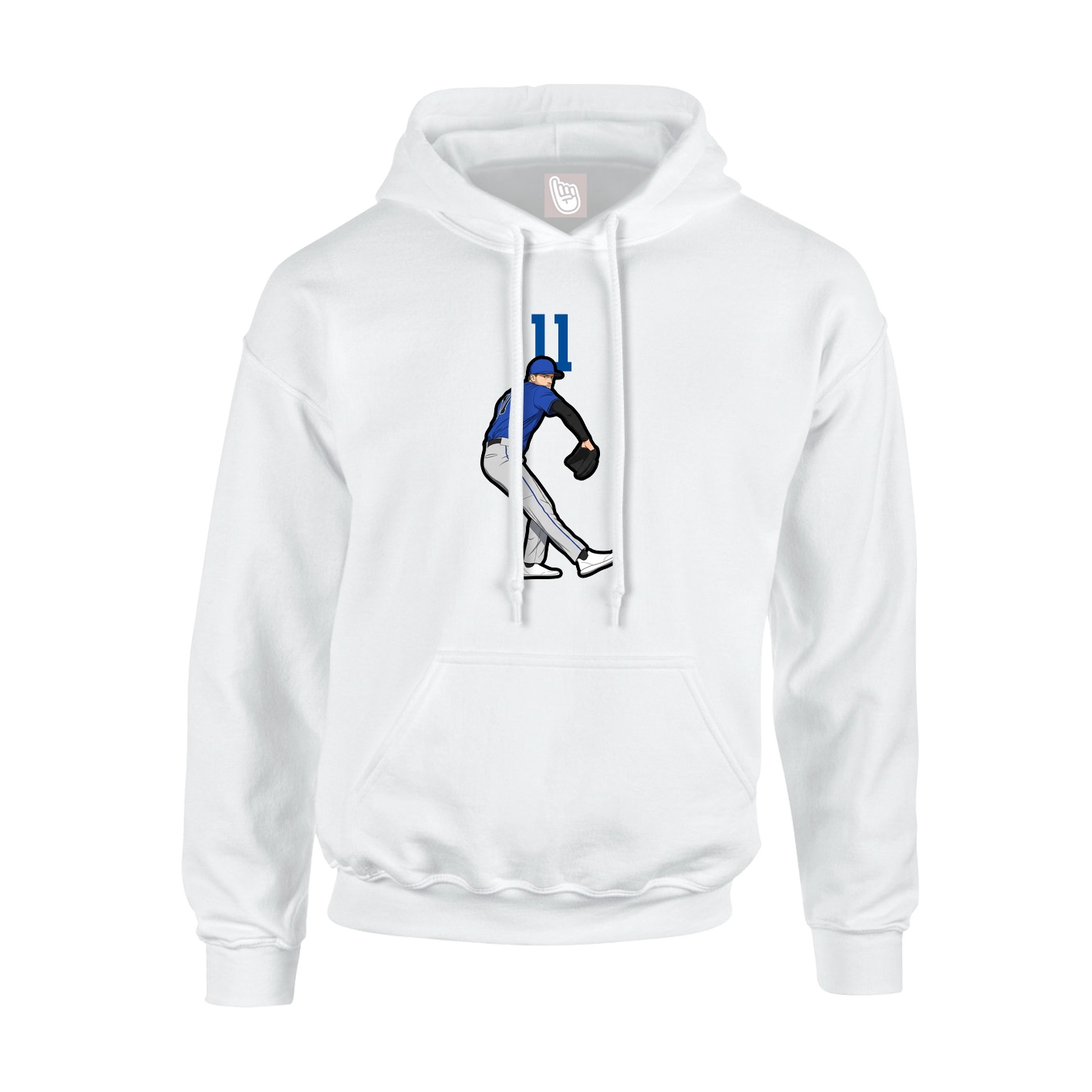 Hoodie — Number Top in White
