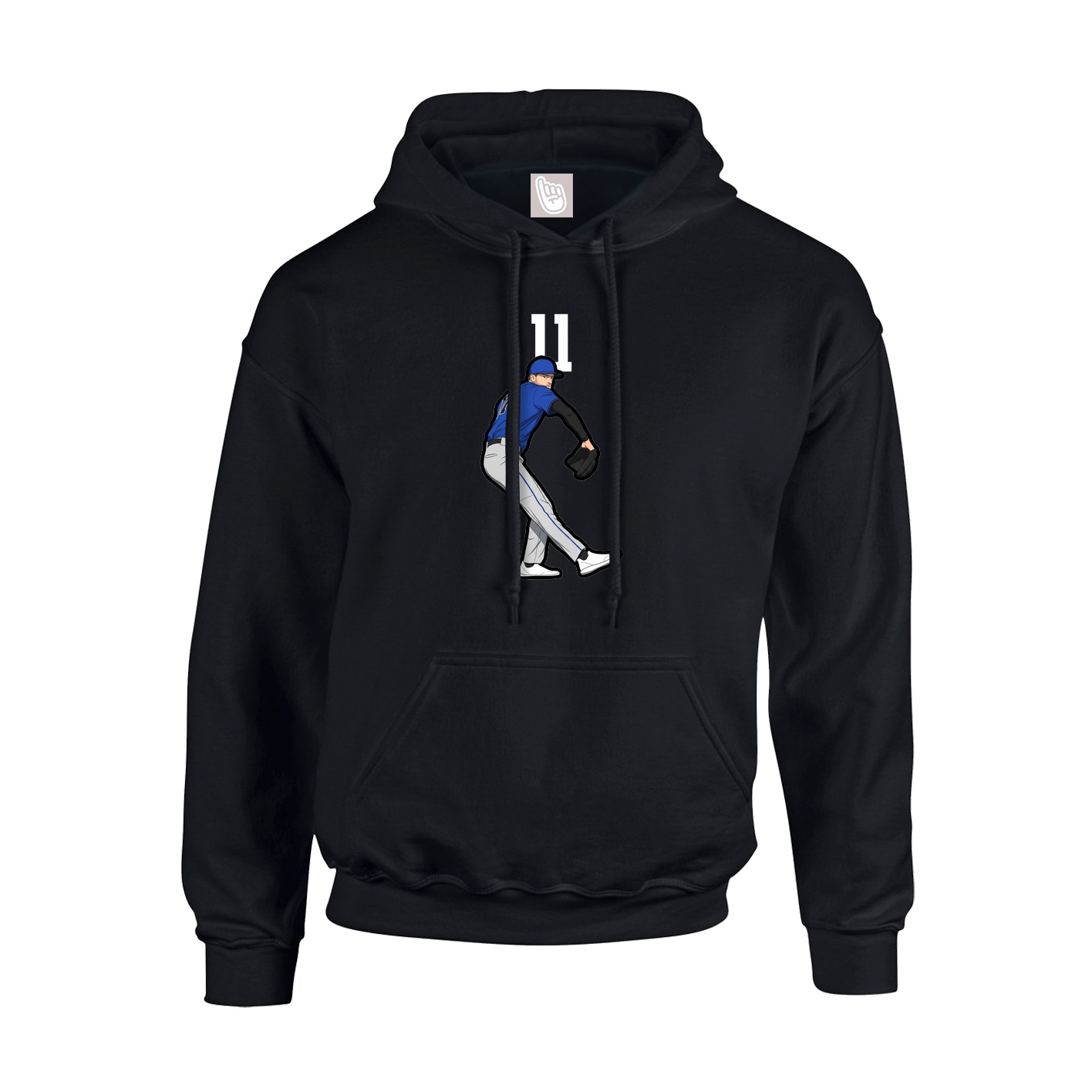 Youth Hoodie — Number Top in Black