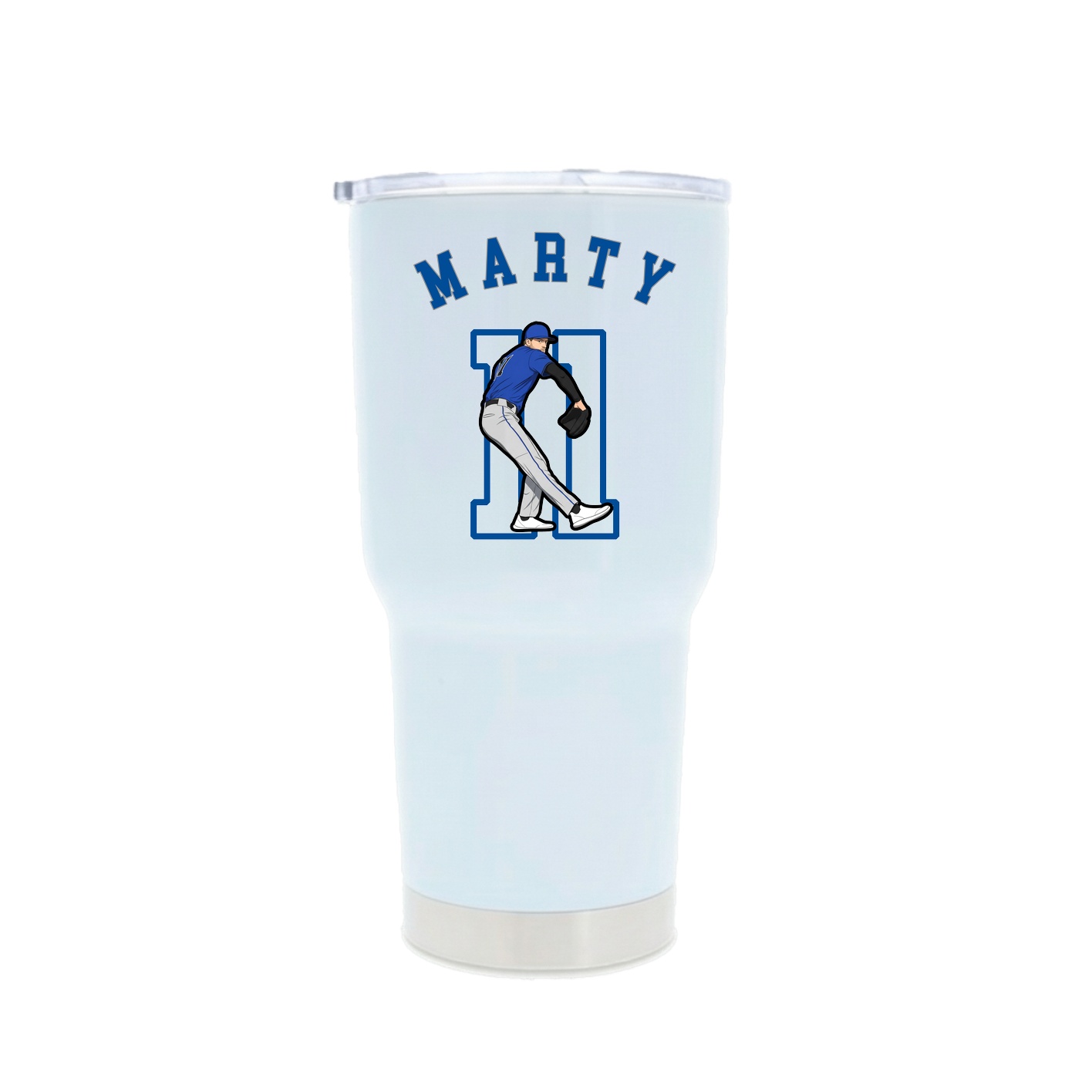30oz Stainless Steel Tumbler — Shirsey Arch in White