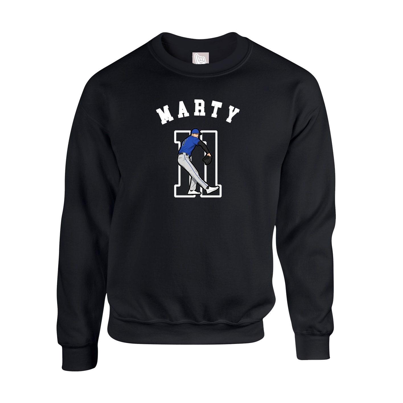 Fleece Crew — Shirsey Arch in Black