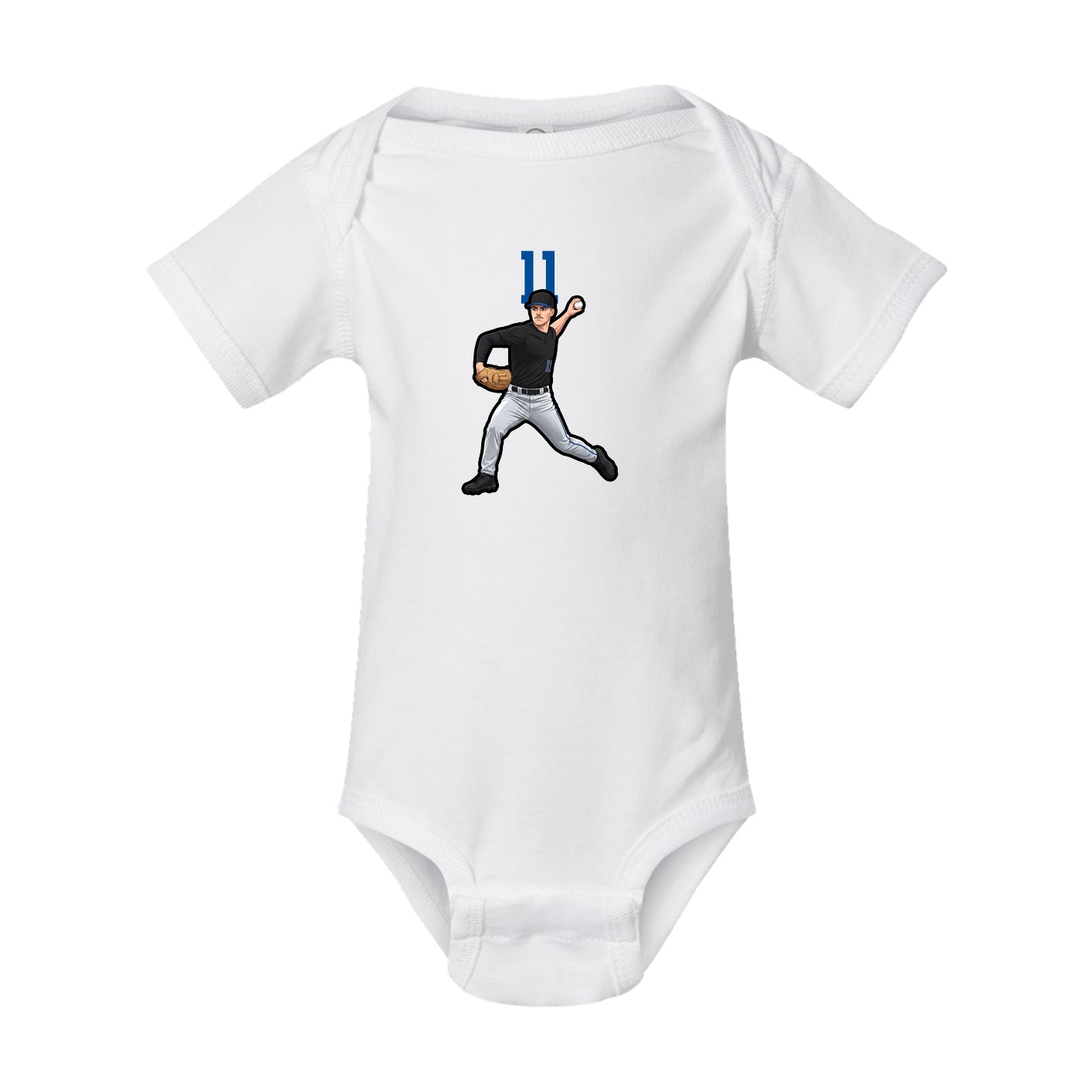 Baby Onesie — Number Top in White
