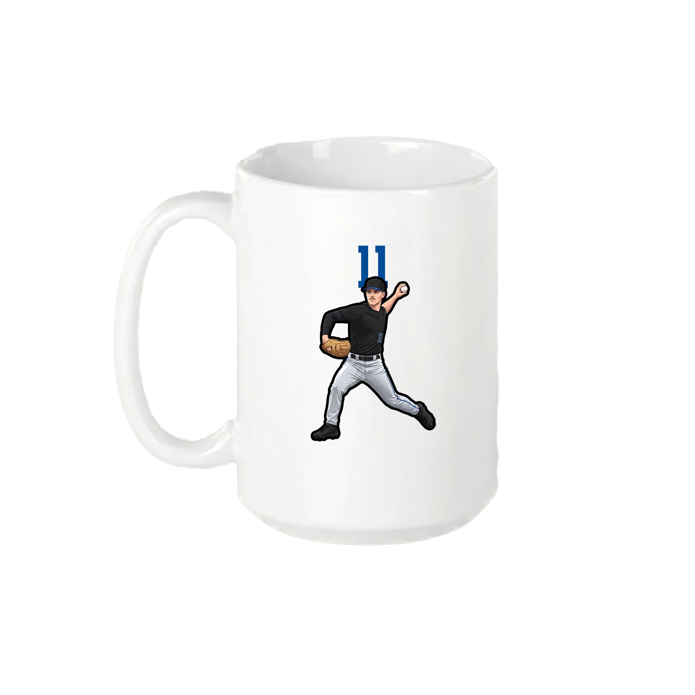 15oz Coffee Mug — Number Top in White