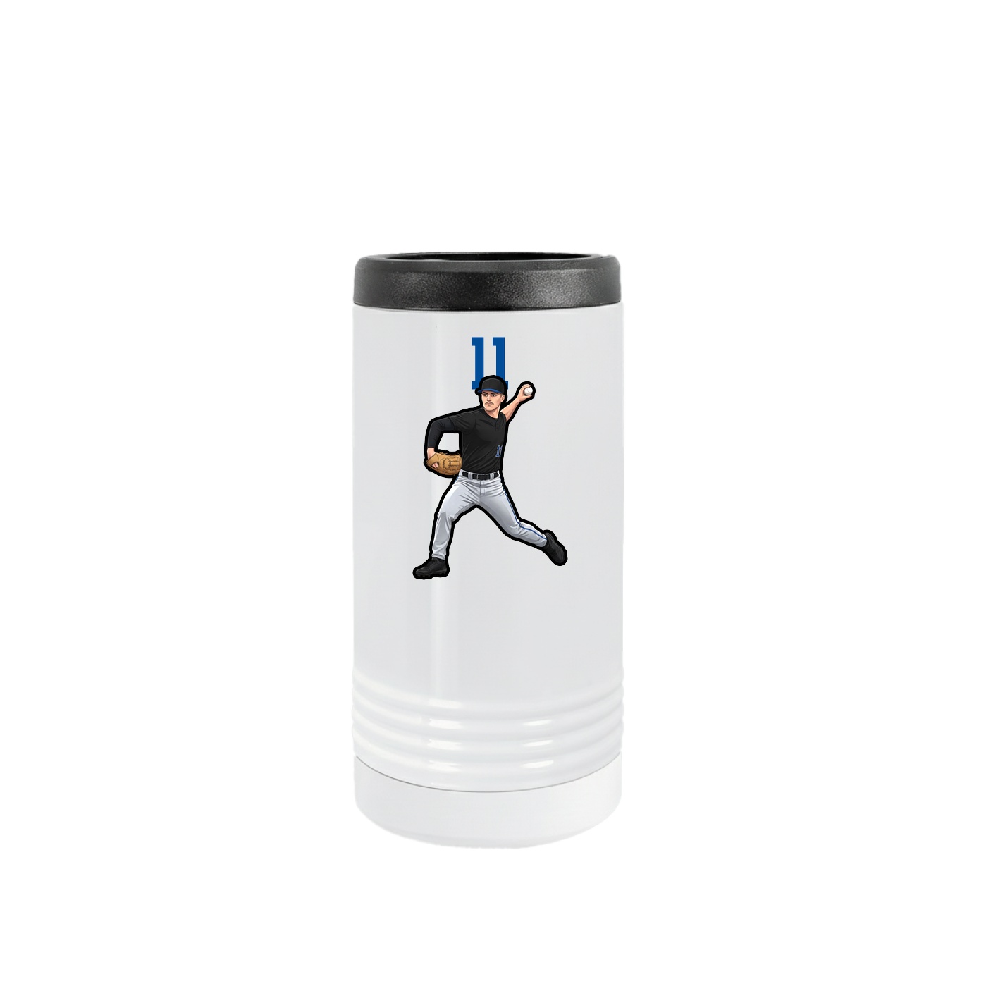 Slim Beverage Holder — Number Top in White