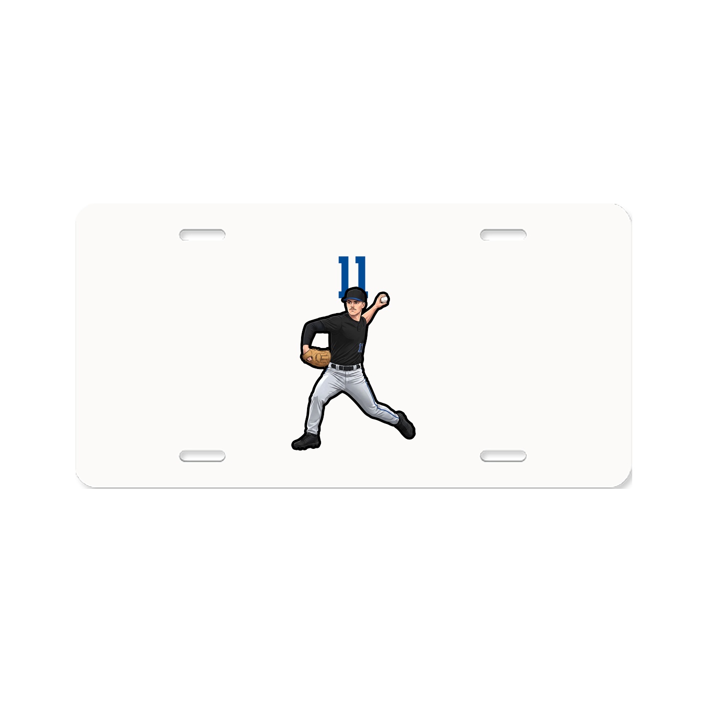 License Plate — Number Top in Classic