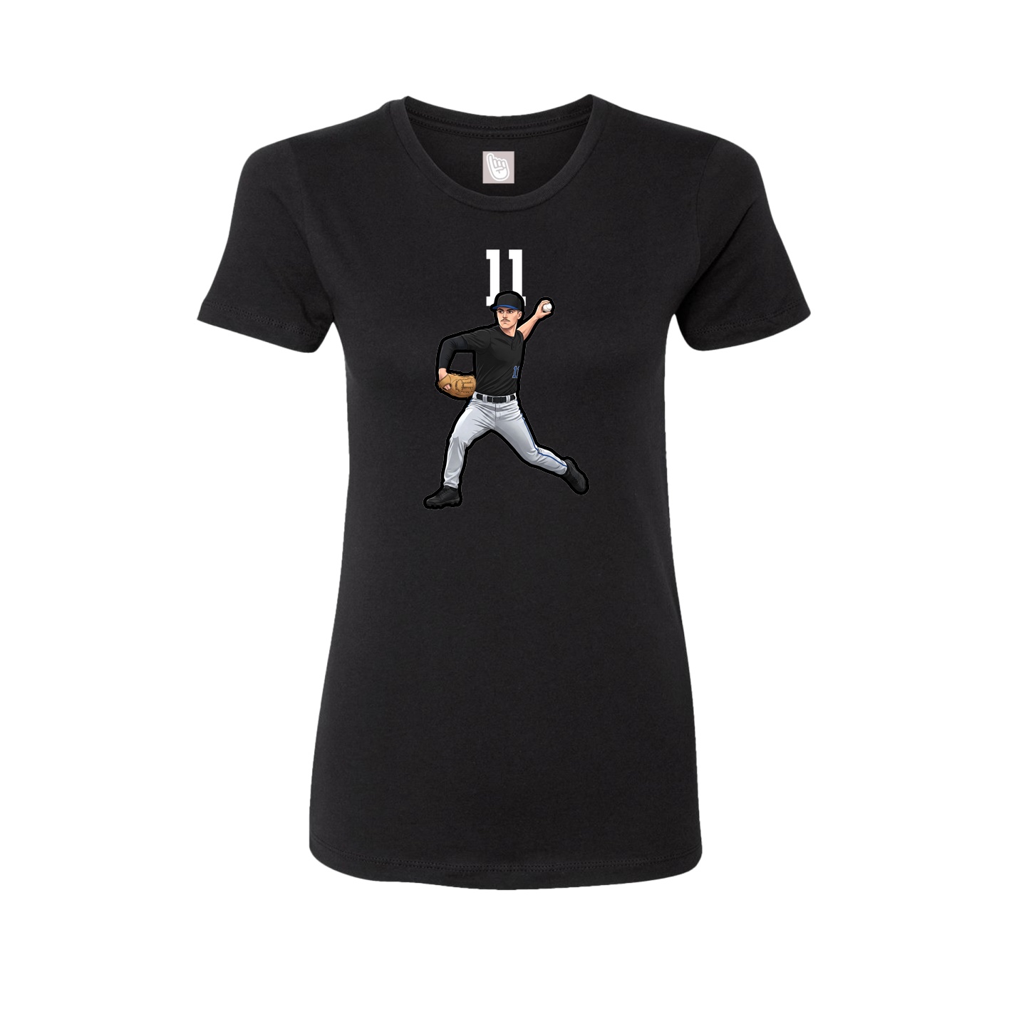 Womens Tee — Number Top in Black