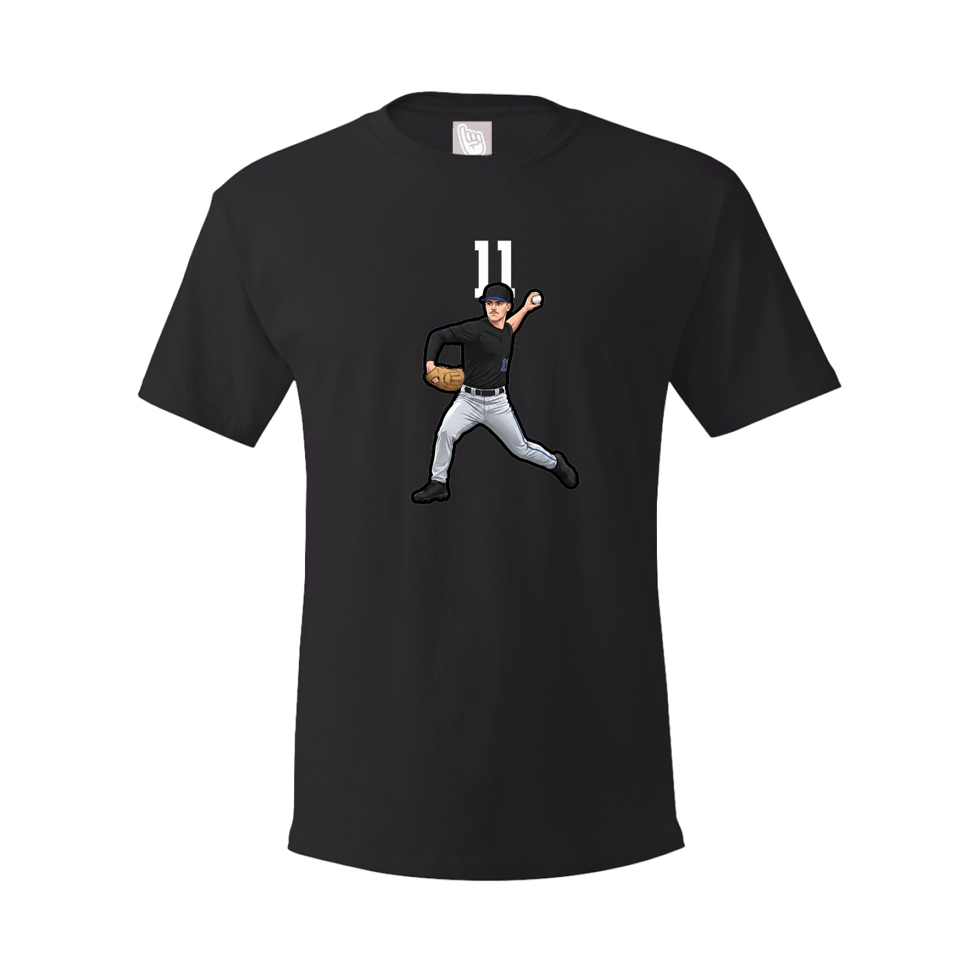 Youth Tee — Number Top in Black