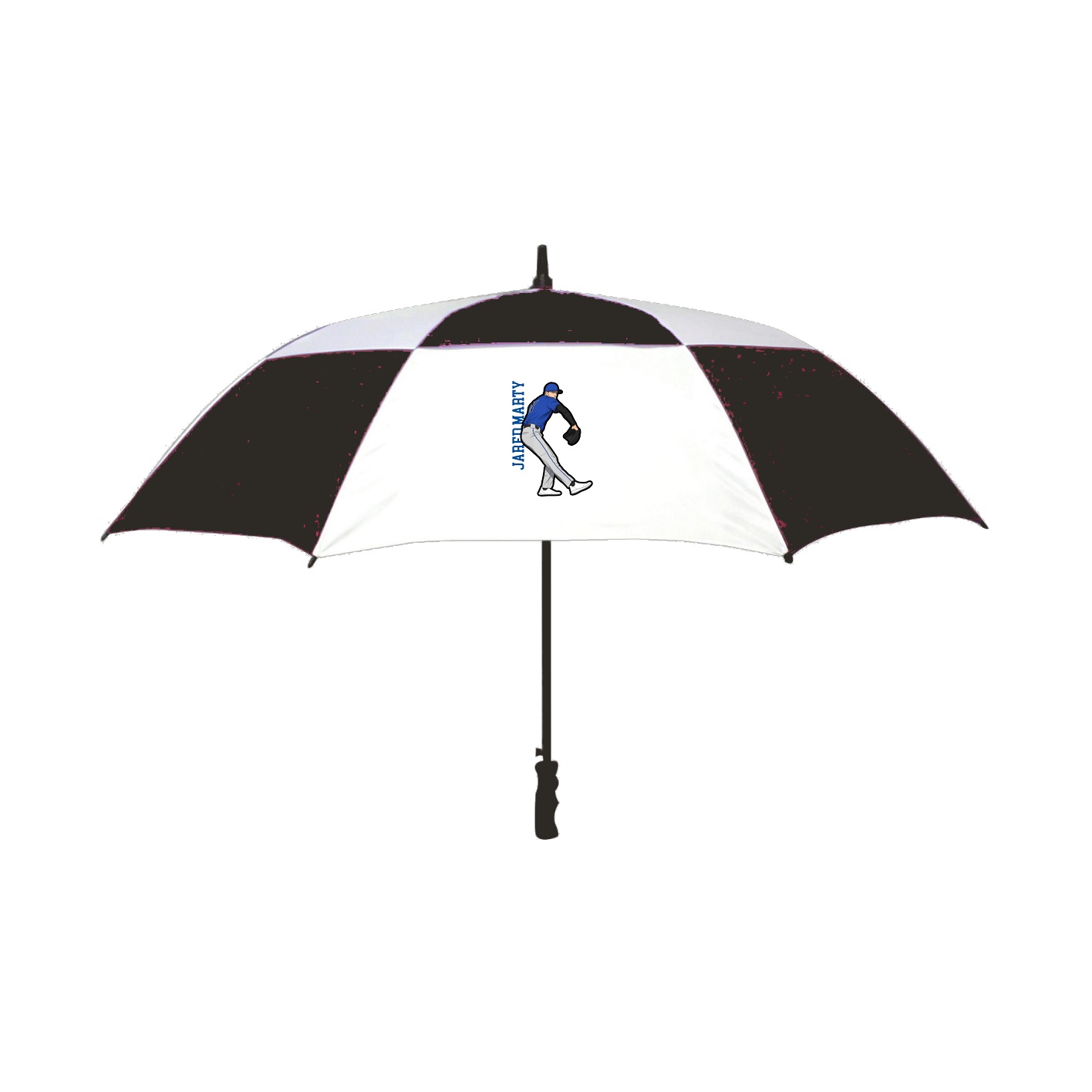 Golf Umbrella — Name Vertical in Black