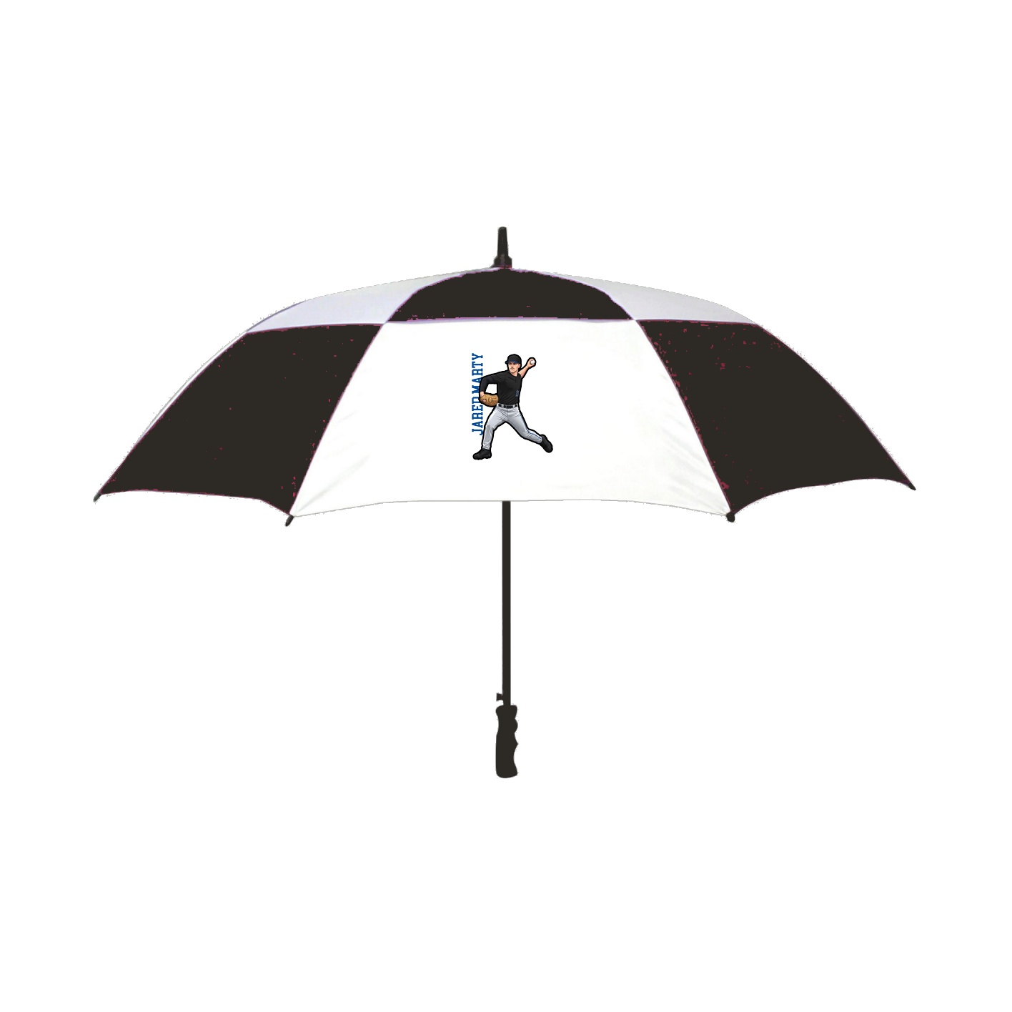 Golf Umbrella — Name Vertical in Black