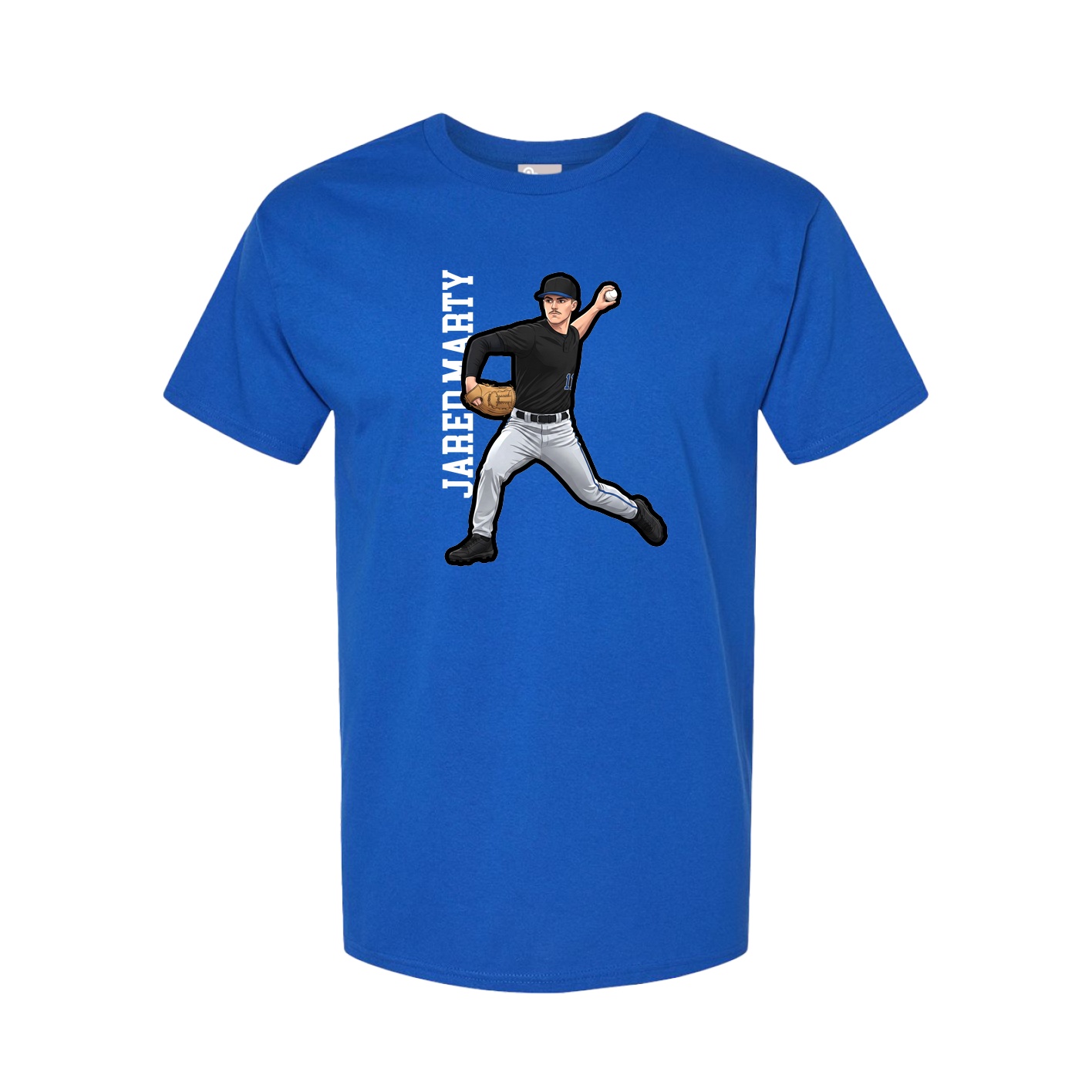 Youth Tee — Name Vertical in Royal