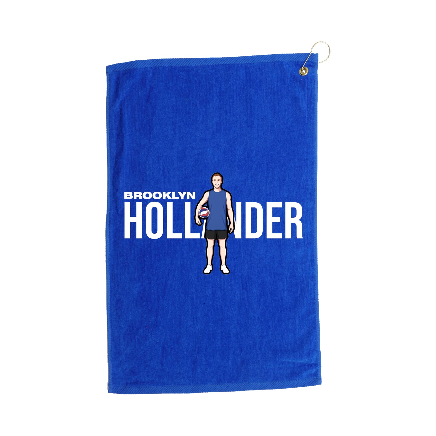 Golf Towel — Player Name in Royal