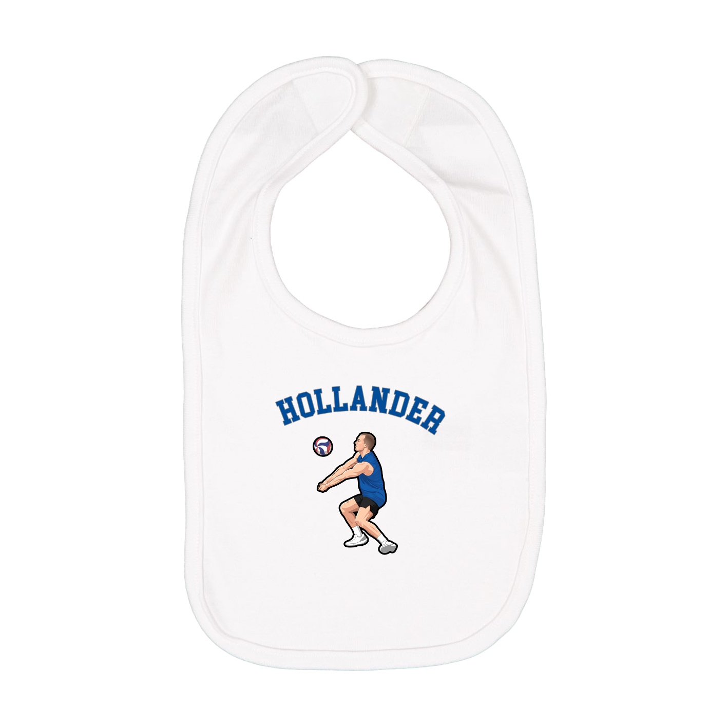 Infant Bib — Shirsey Arch in White