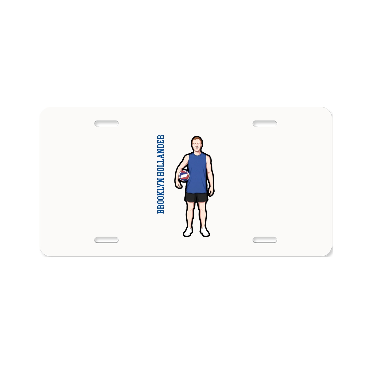 License Plate — Name Vertical in Classic