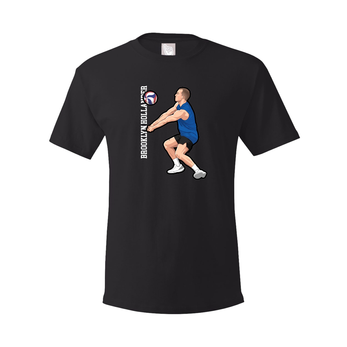Youth Tee — Name Vertical in Black