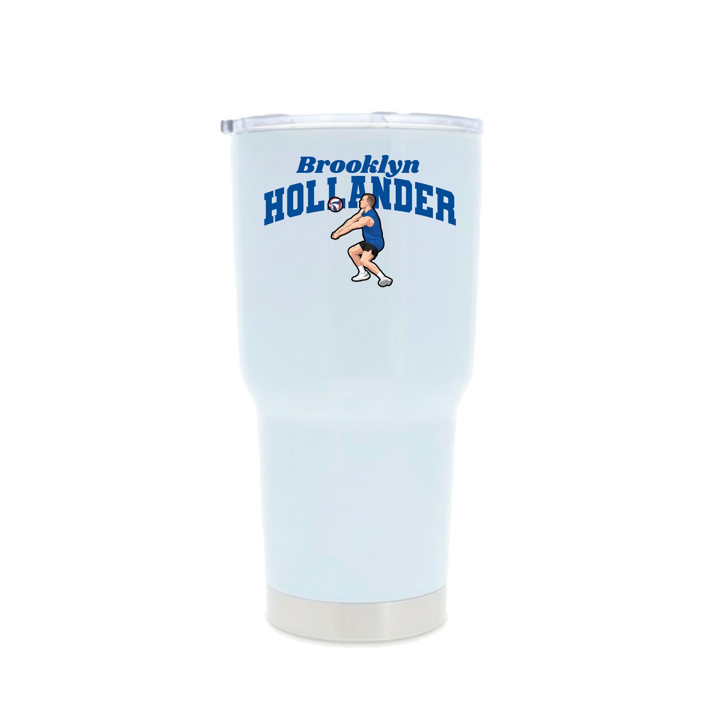 30oz Stainless Steel Tumbler — Signature Arch in White