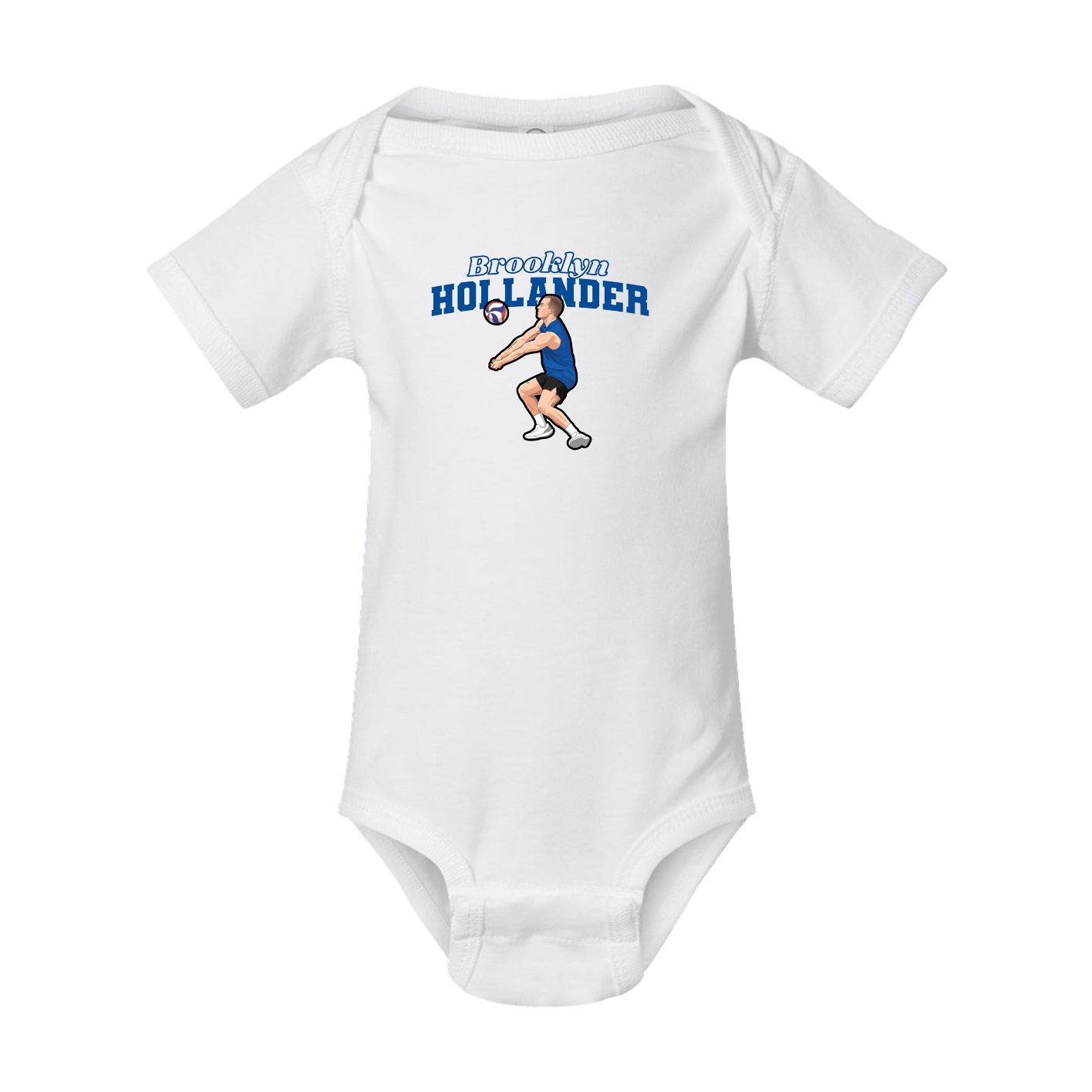 Baby Onesie — Name Arch in White