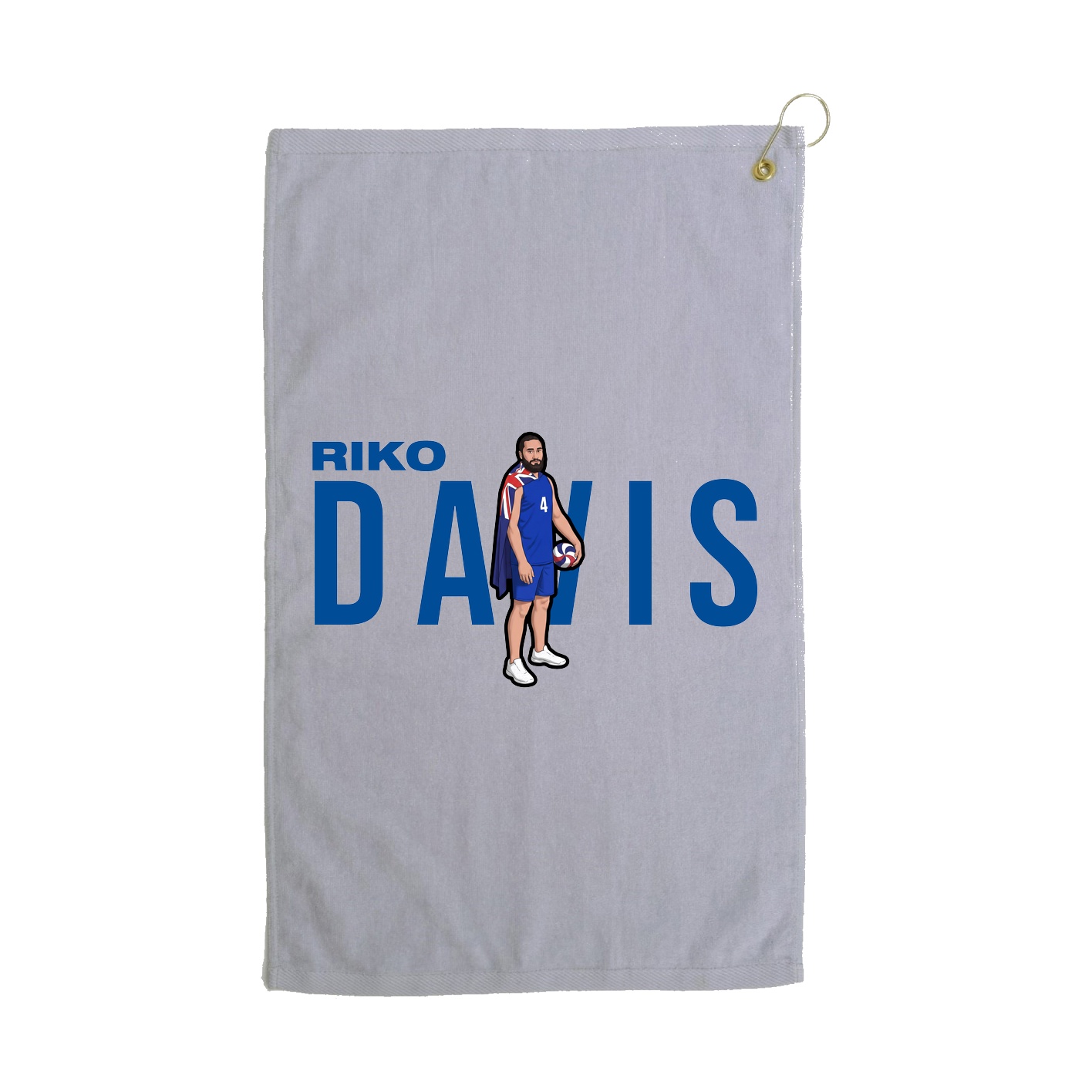 Golf Towel — Player Name in Grey